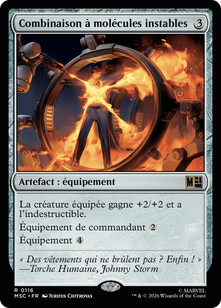 Combinaison à molécules instables — Marvel Super Heroes Commander — Magic: The Gathering