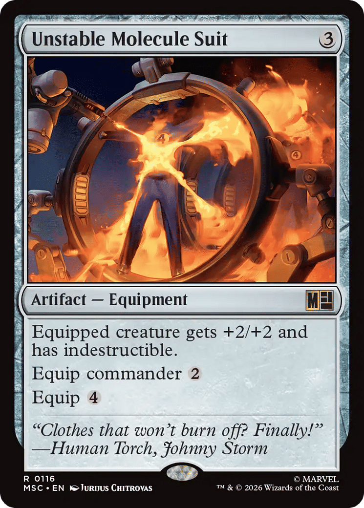 Unstable Molecule Suit — Marvel Super Heroes Commander — Magic: The Gathering