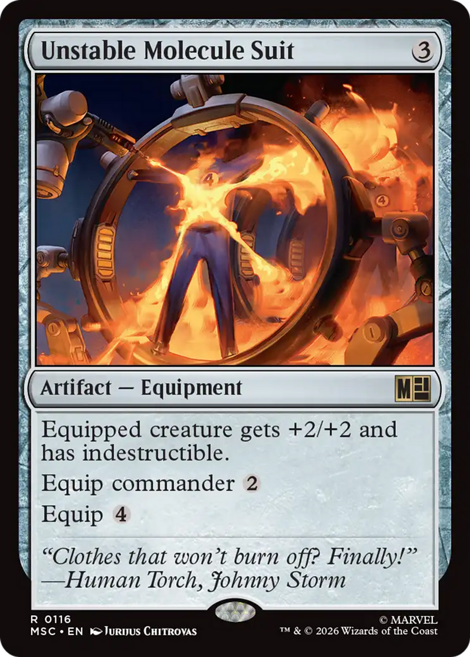 Unstable Molecule Suit — Marvel Super Heroes Commander — Magic: The Gathering