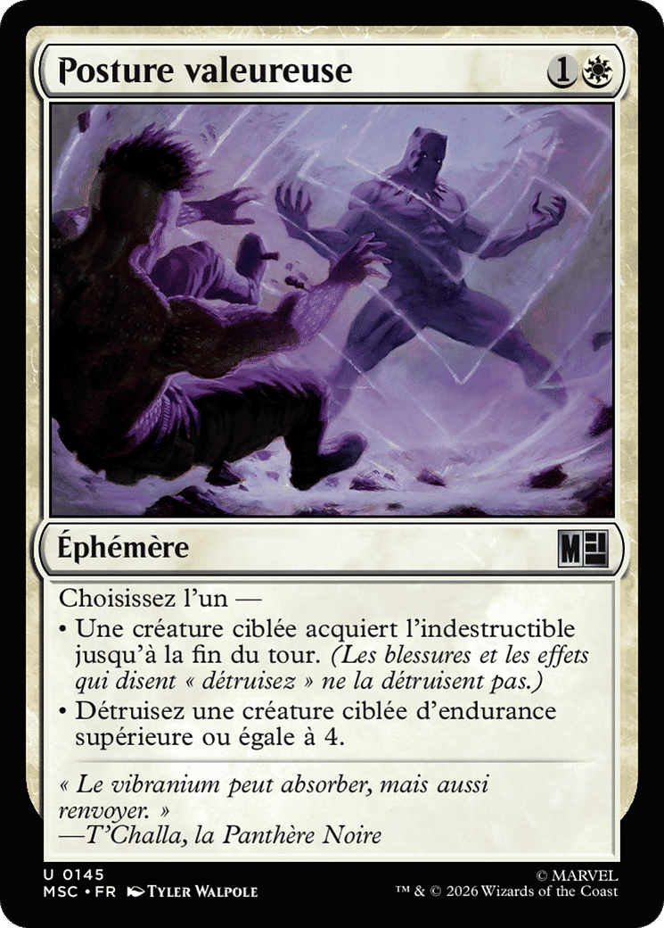 Posture valeureuse — Marvel Super Heroes Commander — Magic: The Gathering