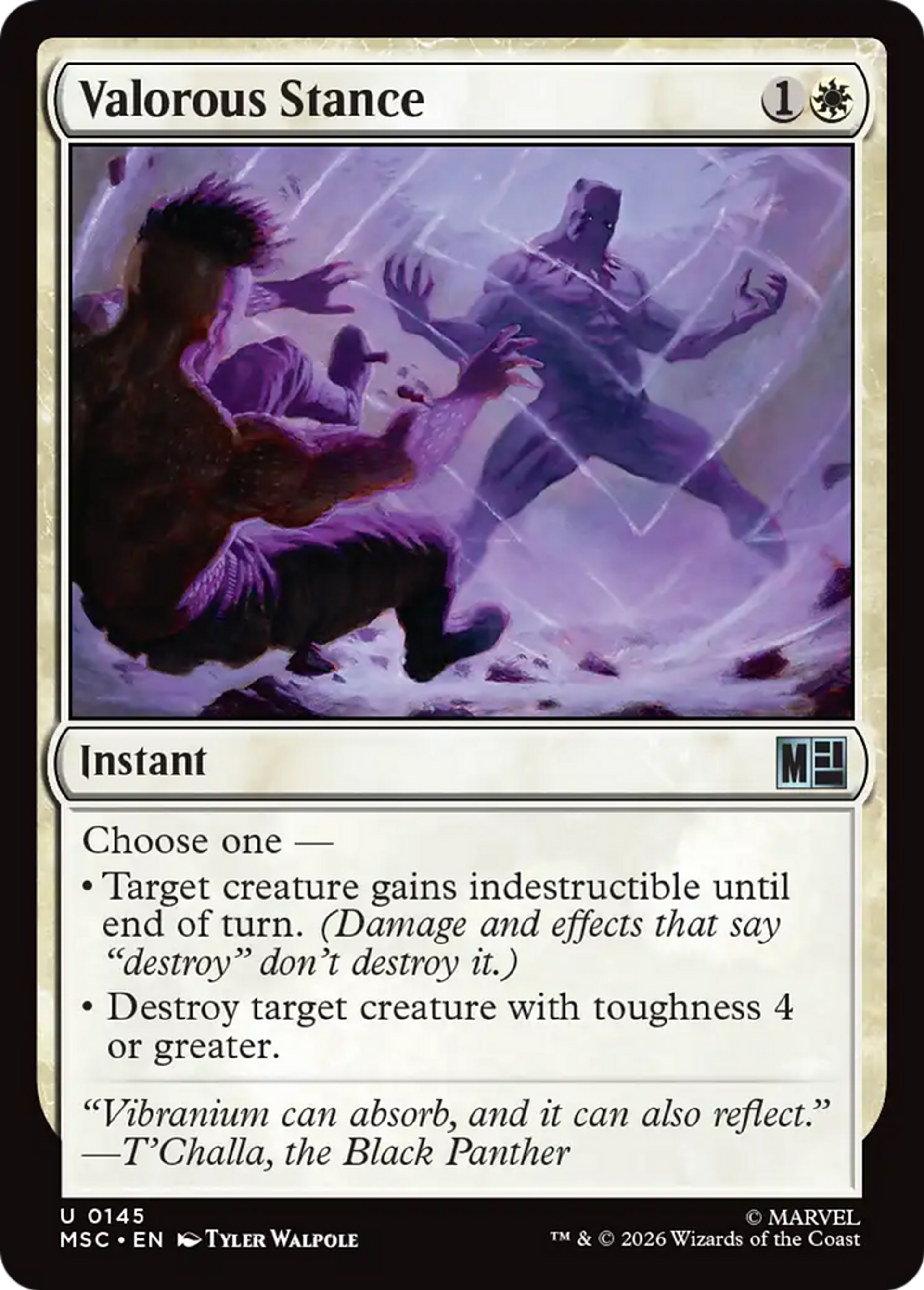 Valorous Stance — Marvel Super Heroes Commander — Magic: The Gathering