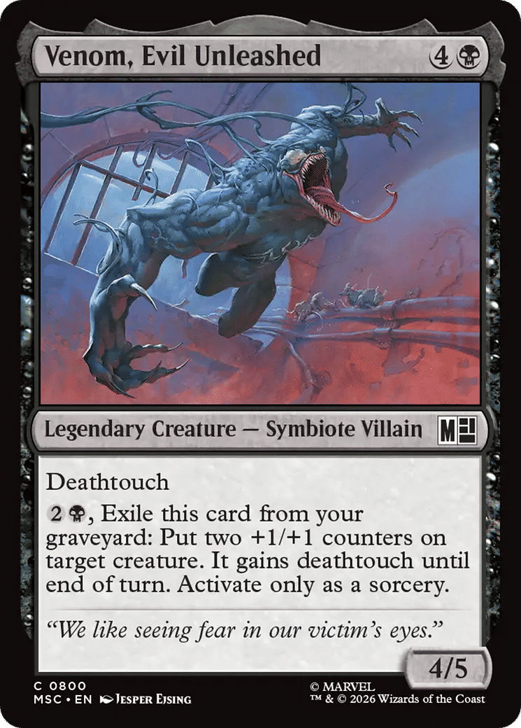 Venom, Evil Unleashed — Marvel Super Heroes Commander — Magic: The Gathering