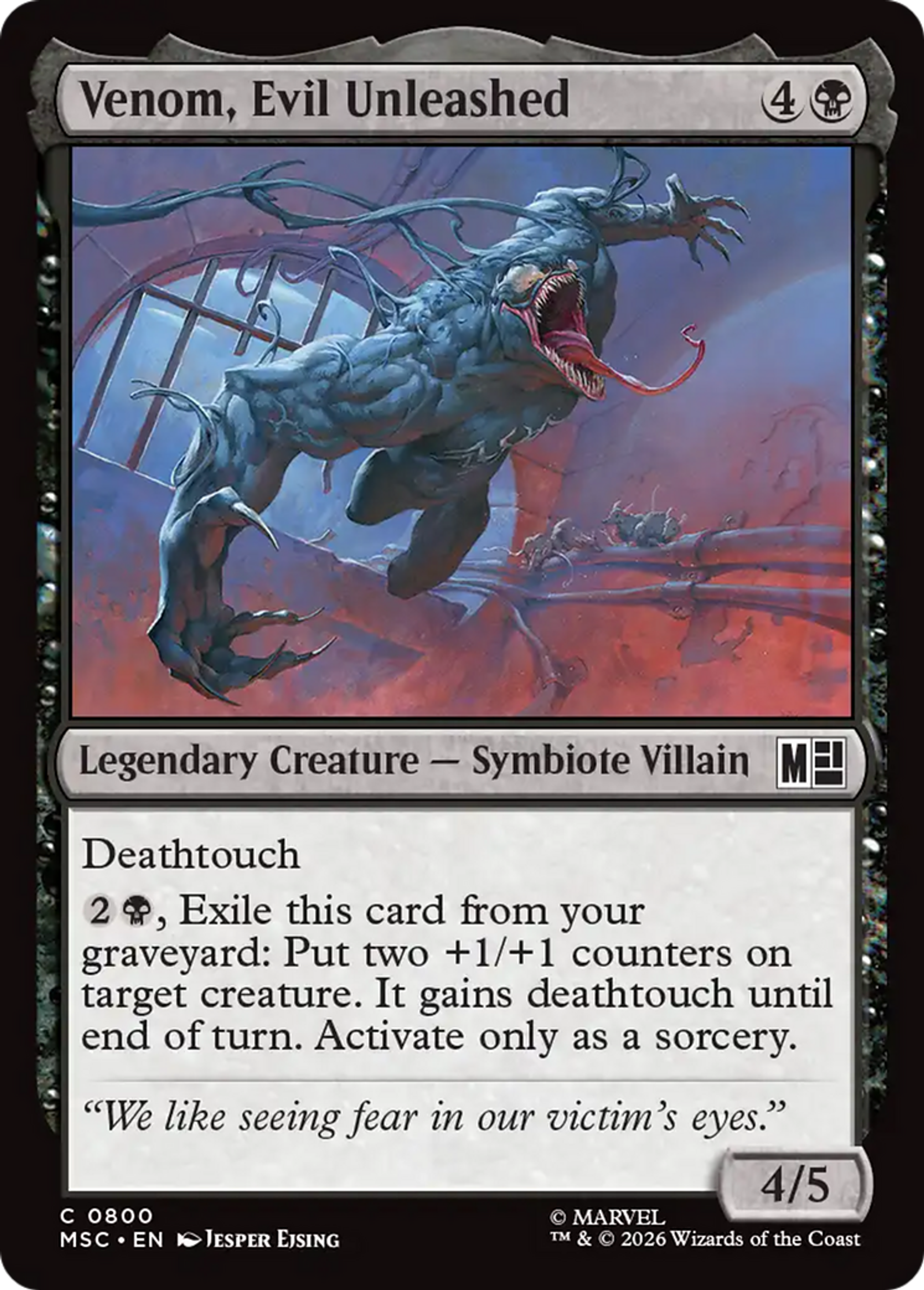 Venom, Evil Unleashed — Marvel Super Heroes Commander — Magic: The Gathering