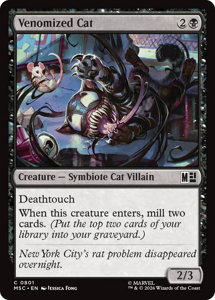 Venomized Cat — Marvel Super Heroes Commander — Magic: The Gathering