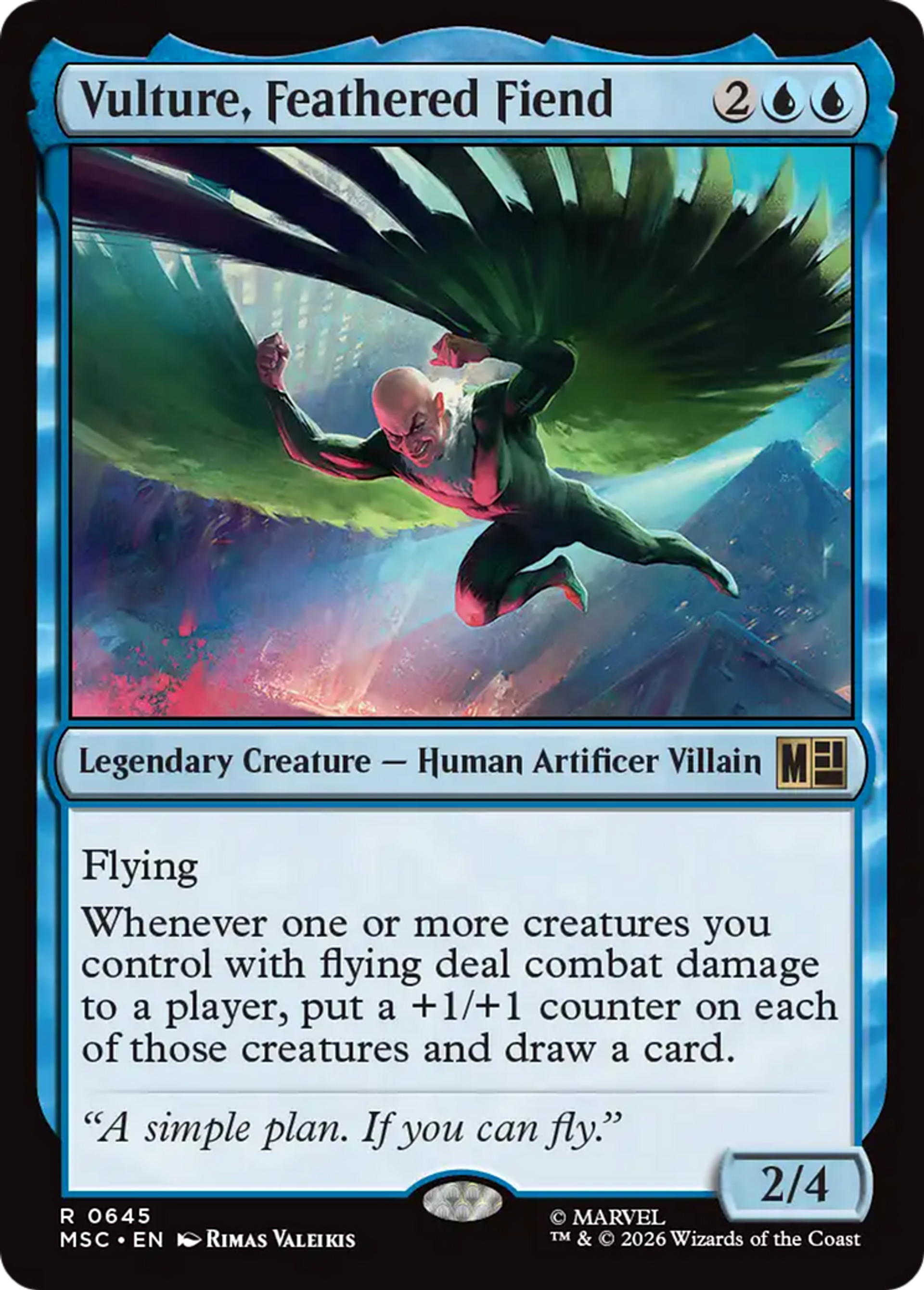 Vulture, Feathered Fiend — Marvel Super Heroes Commander — Magic: The Gathering