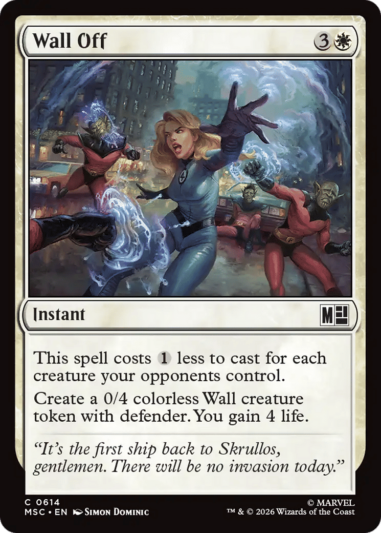 Wall Off — Marvel Super Heroes Commander — Magic: The Gathering