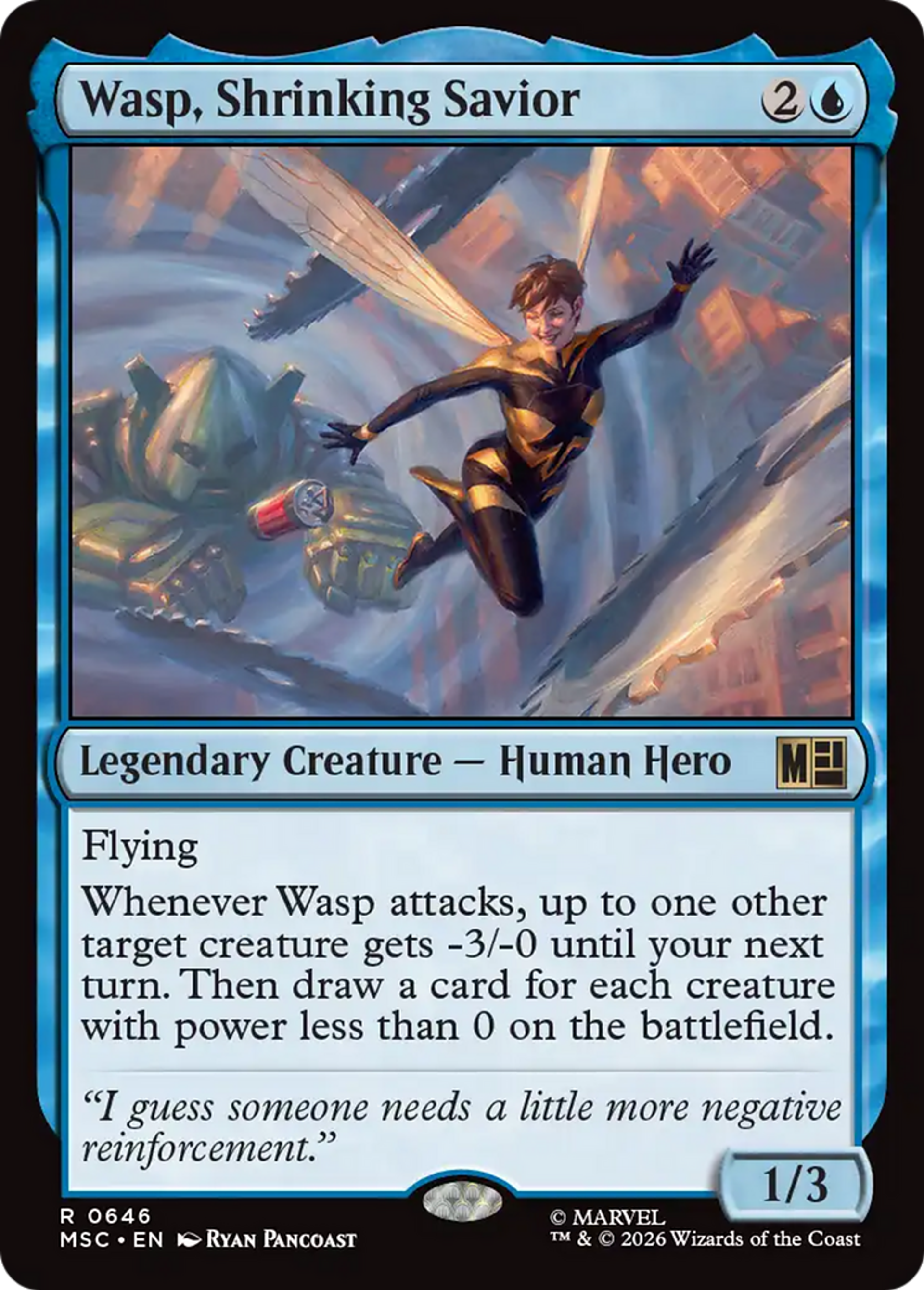Wasp, Shrinking Savior — Marvel Super Heroes Commander — Magic: The Gathering