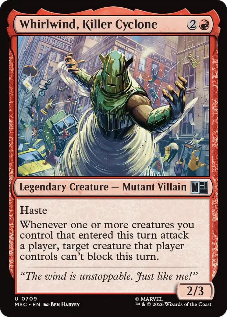 Whirlwind, Killer Cyclone — Marvel Super Heroes Commander — Magic: The Gathering
