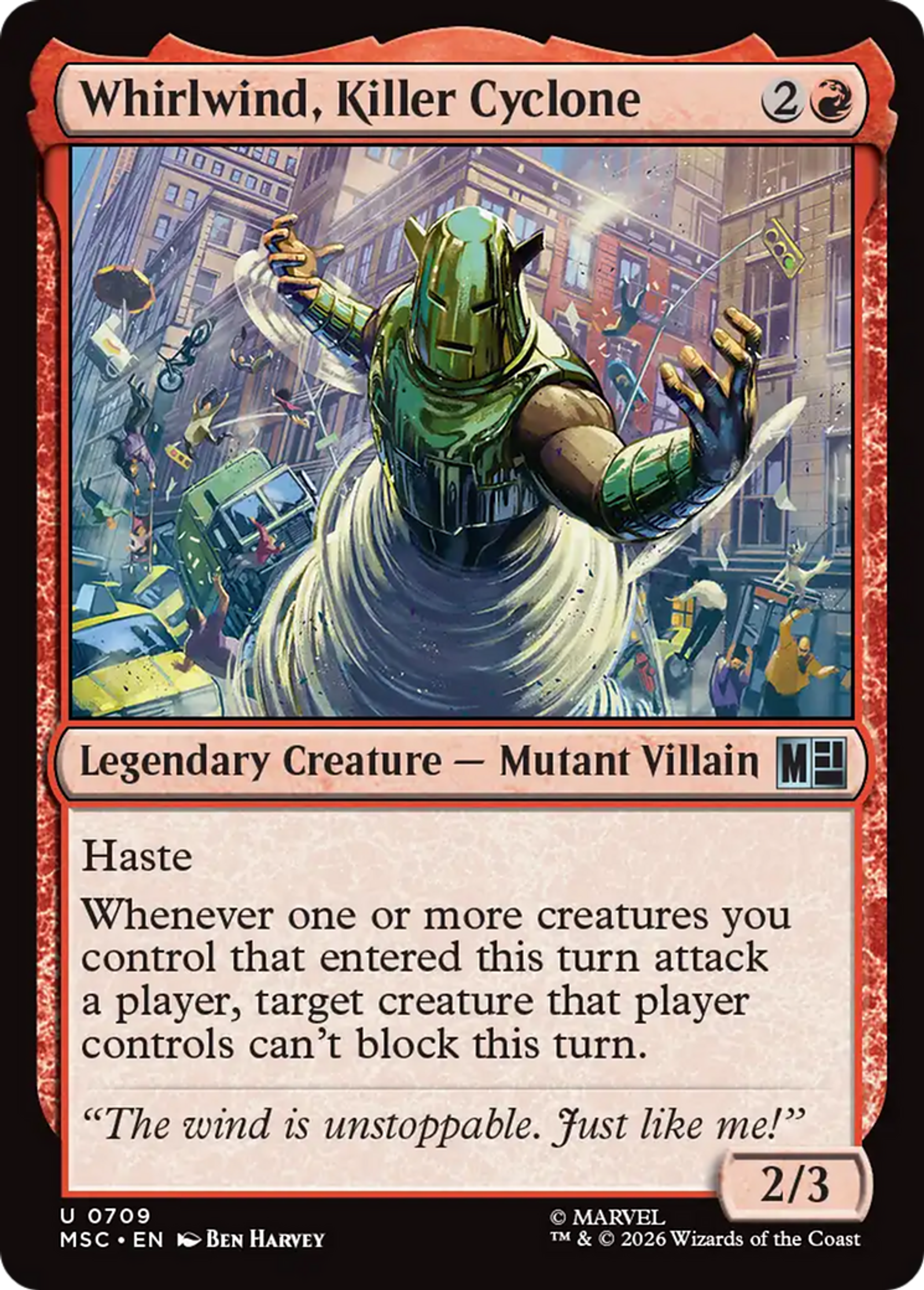 Whirlwind, Killer Cyclone — Marvel Super Heroes Commander — Magic: The Gathering