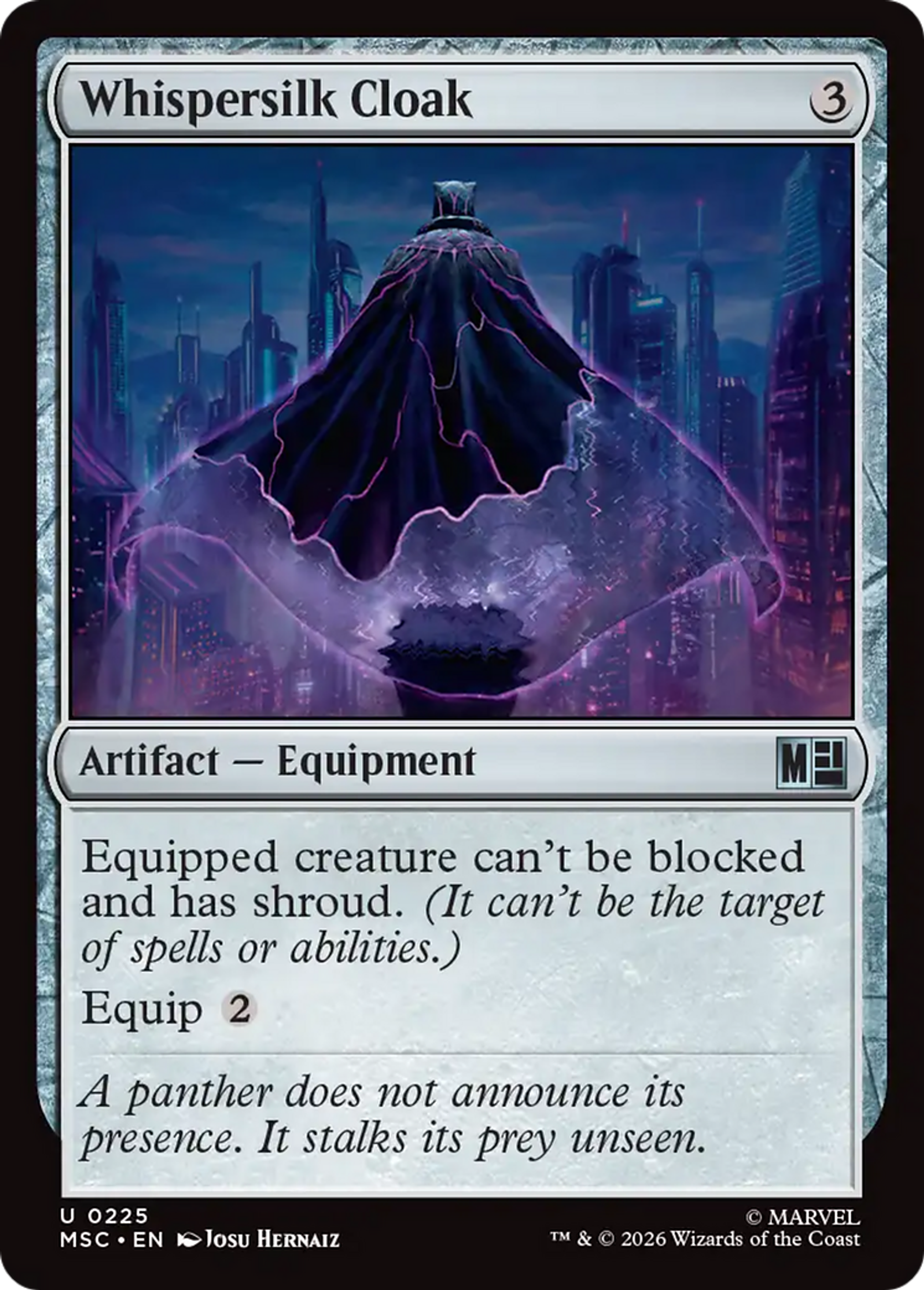Whispersilk Cloak — Marvel Super Heroes Commander — Magic: The Gathering