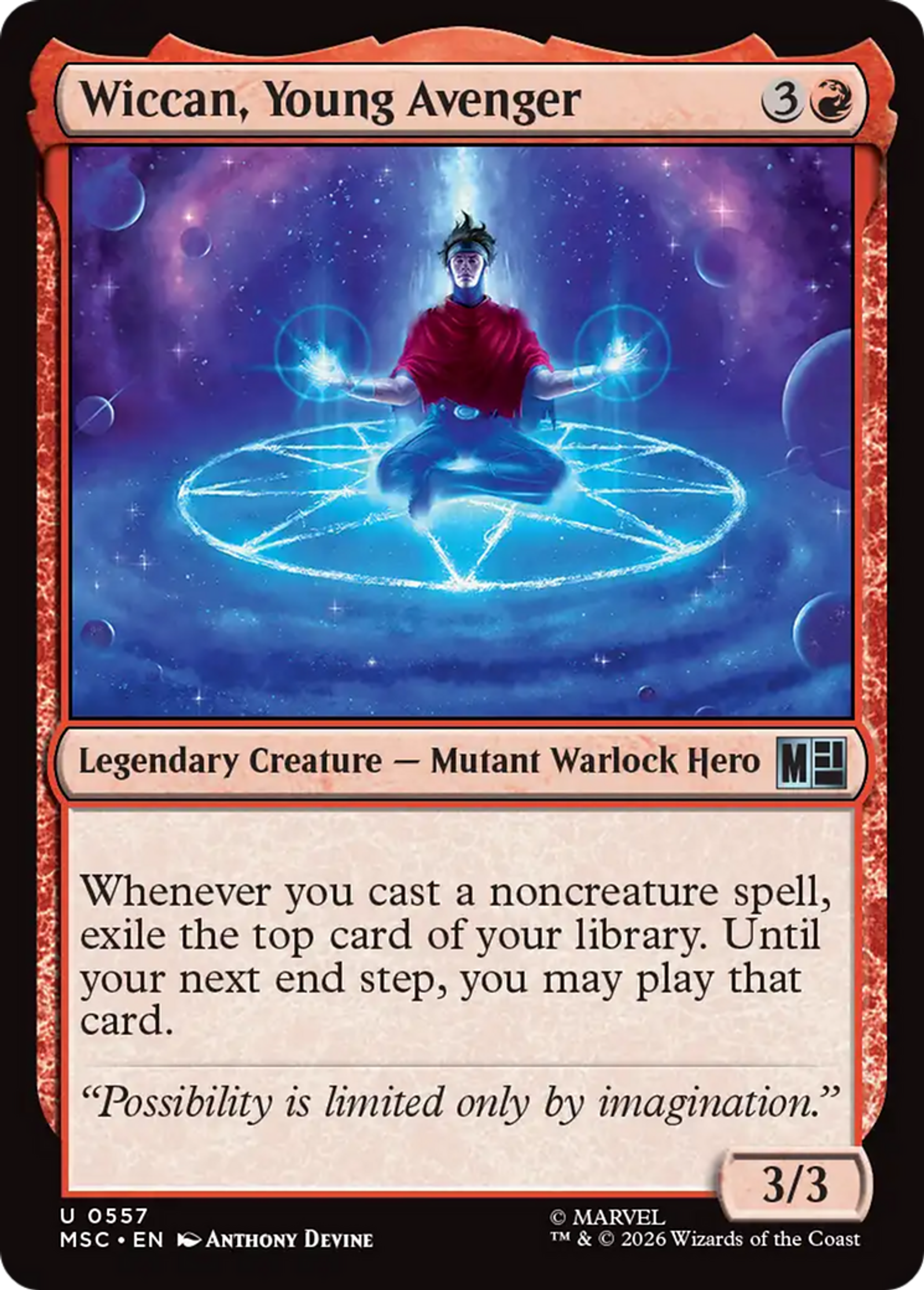 Wiccan, Young Avenger — Marvel Super Heroes Commander — Magic: The Gathering
