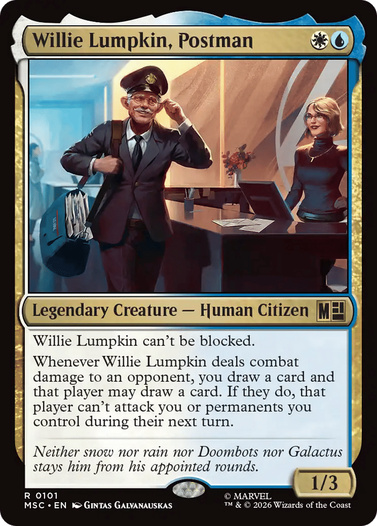 Willie Lumpkin, Postman — Marvel Super Heroes Commander — Magic: The Gathering