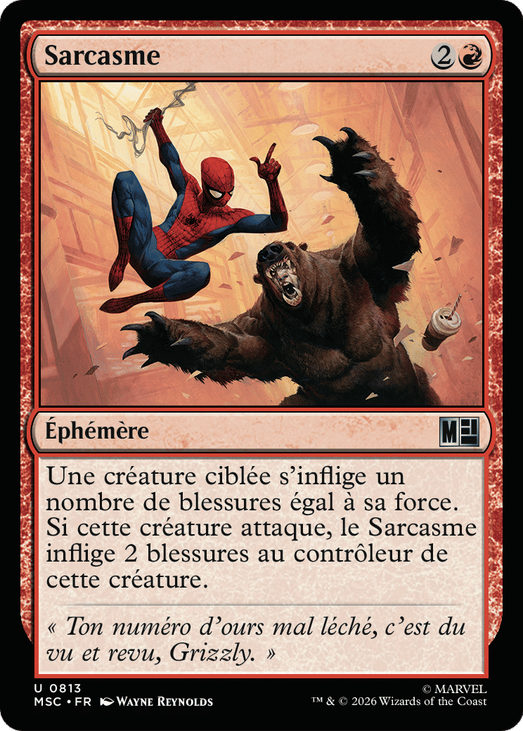 Sarcasme — Marvel Super Heroes Commander — Magic: The Gathering
