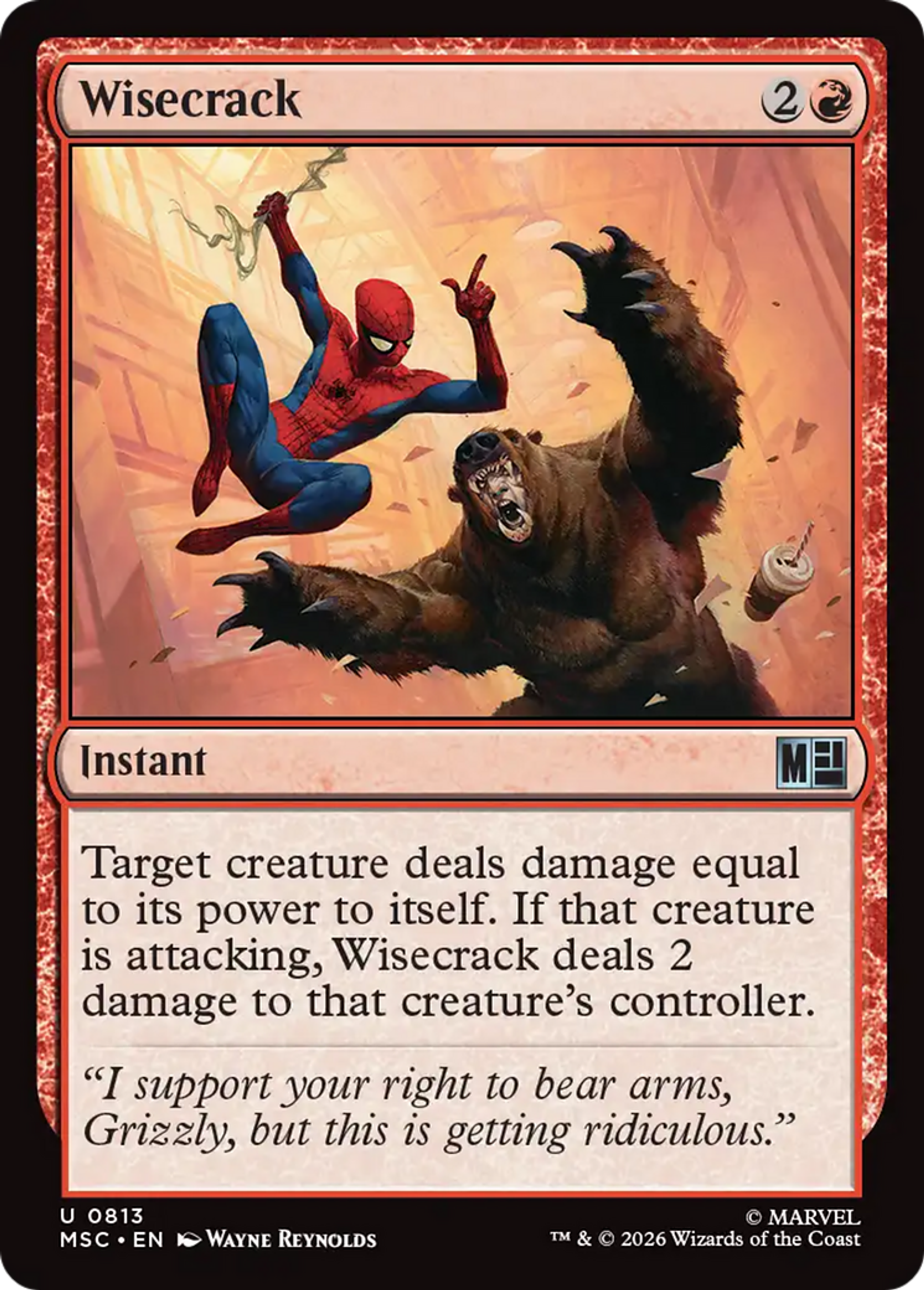 Wisecrack — Marvel Super Heroes Commander — Magic: The Gathering