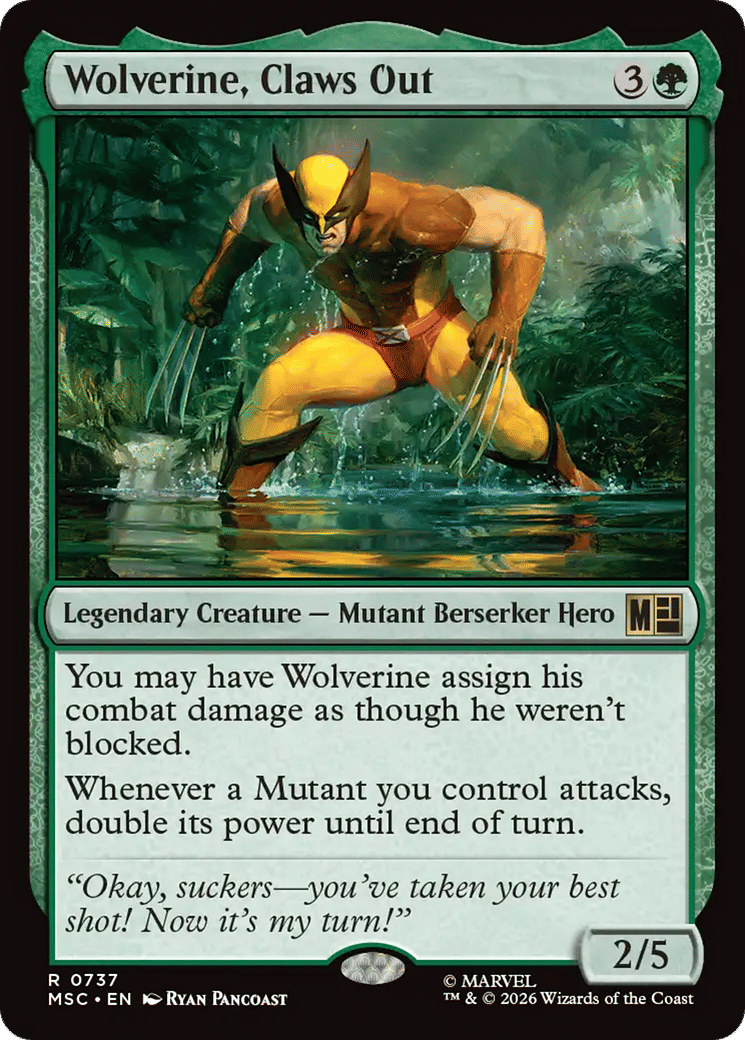 Wolverine, Claws Out — Marvel Super Heroes Commander — Magic: The Gathering