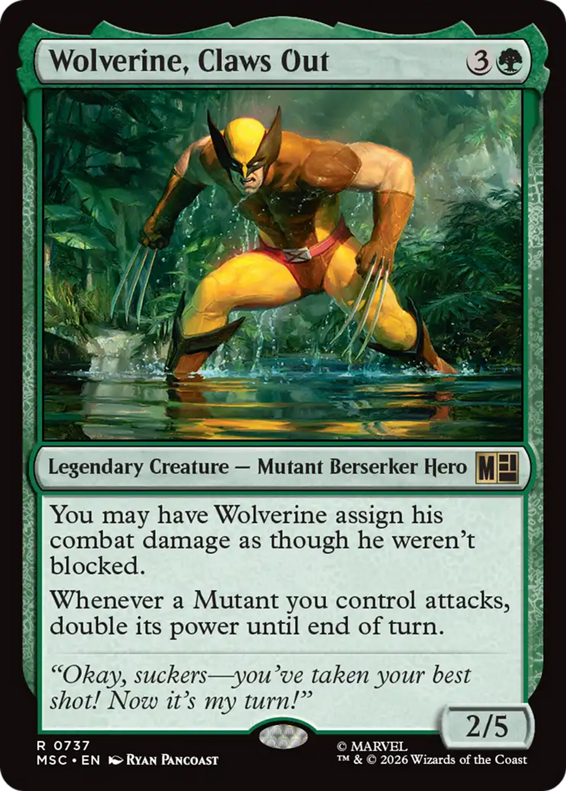 Wolverine, Claws Out — Marvel Super Heroes Commander — Magic: The Gathering