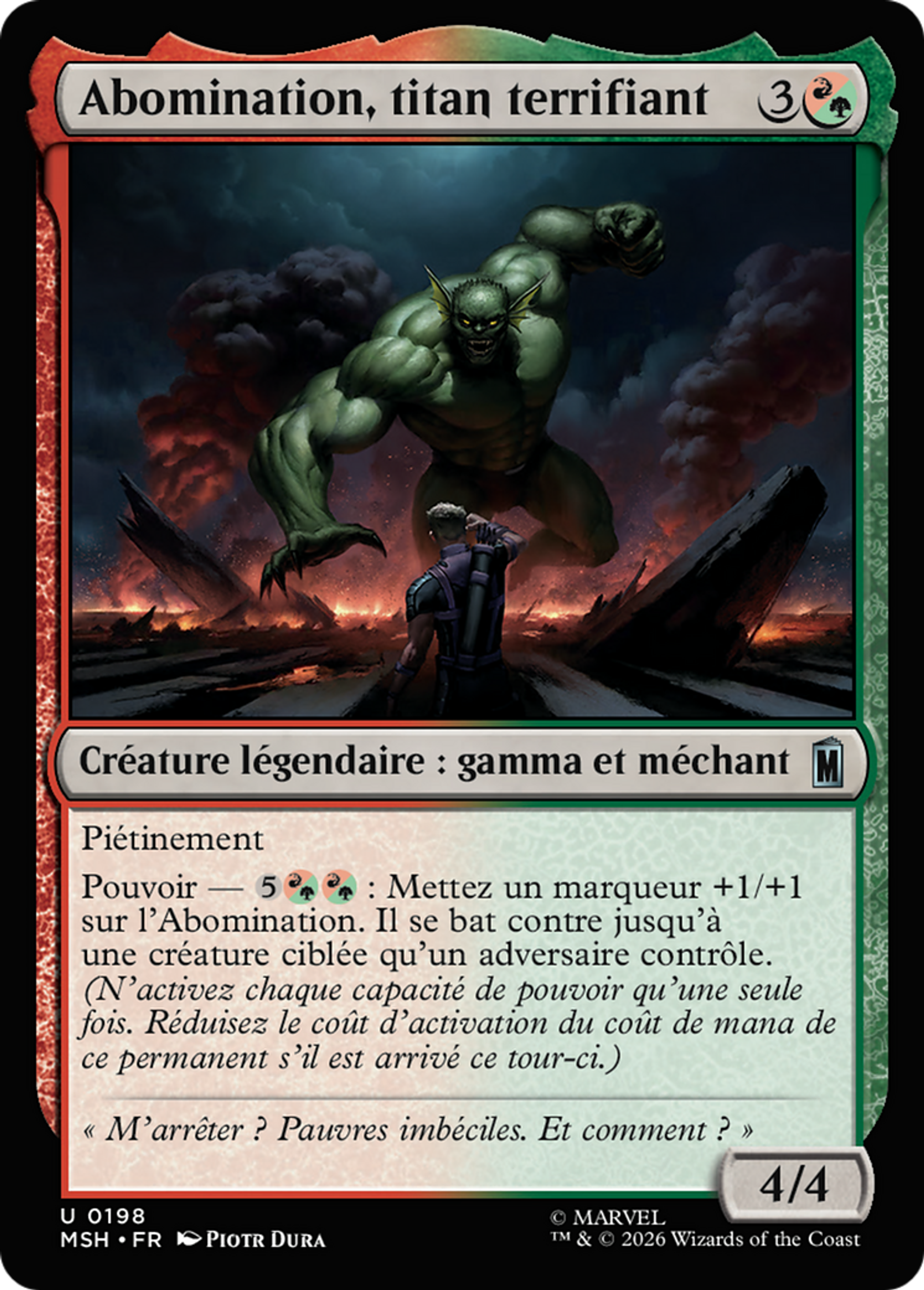 Abomination, titan terrifiant — Marvel Super Heroes — Magic: The Gathering