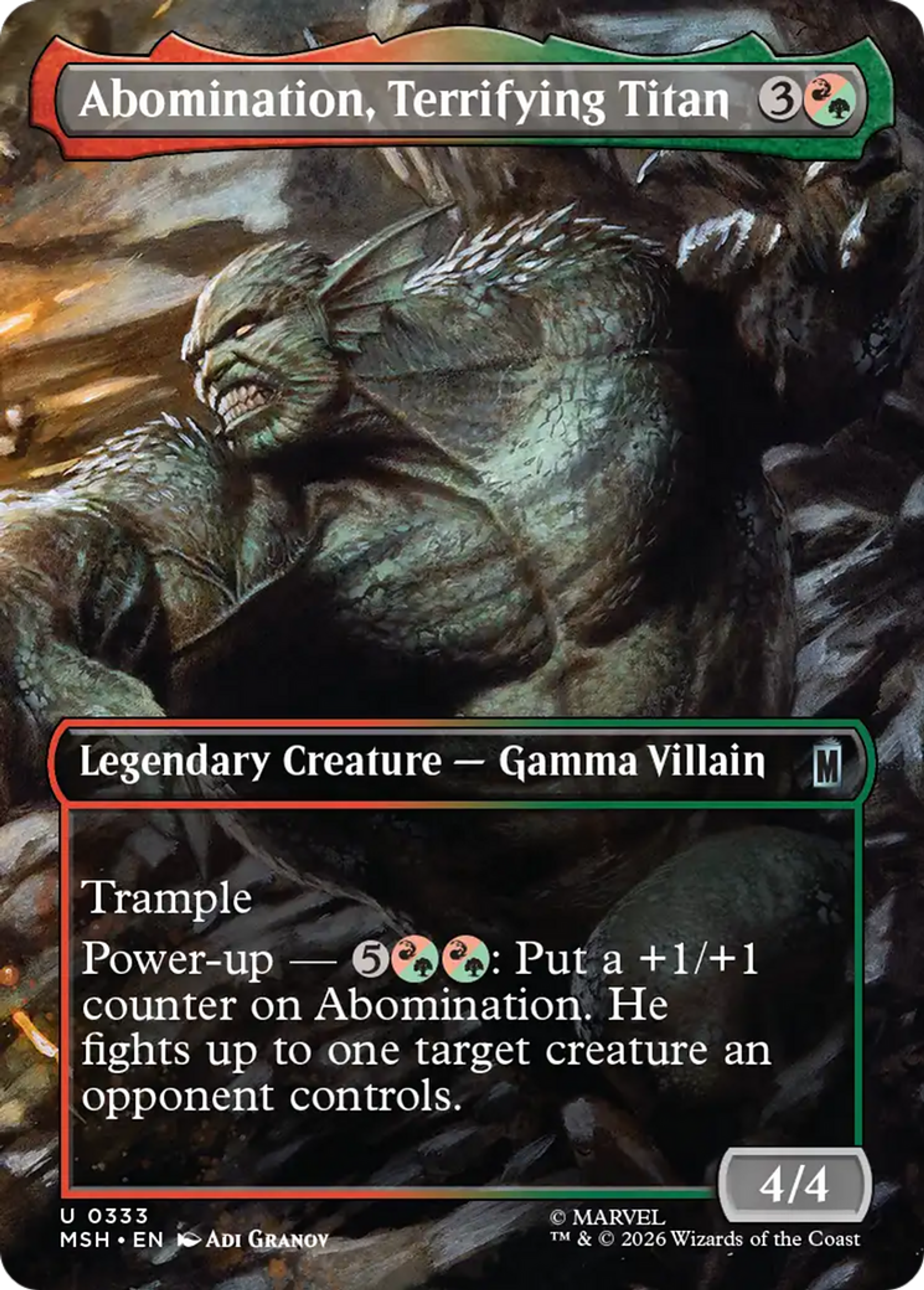 Abomination, titan terrifiant — Marvel Super Heroes — Magic: The Gathering