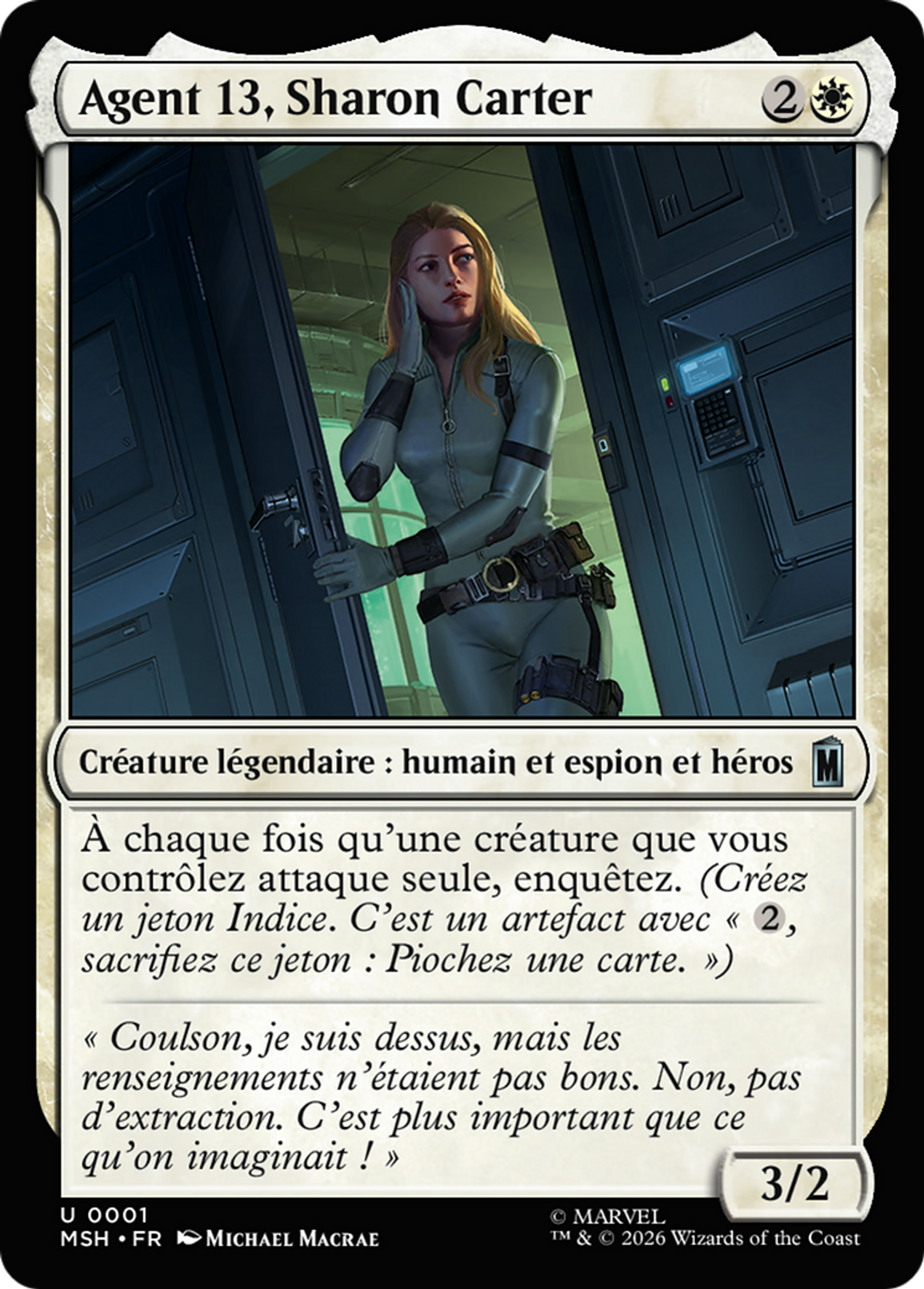 Agent 13, Sharon Carter — Marvel Super Heroes — Magic: The Gathering