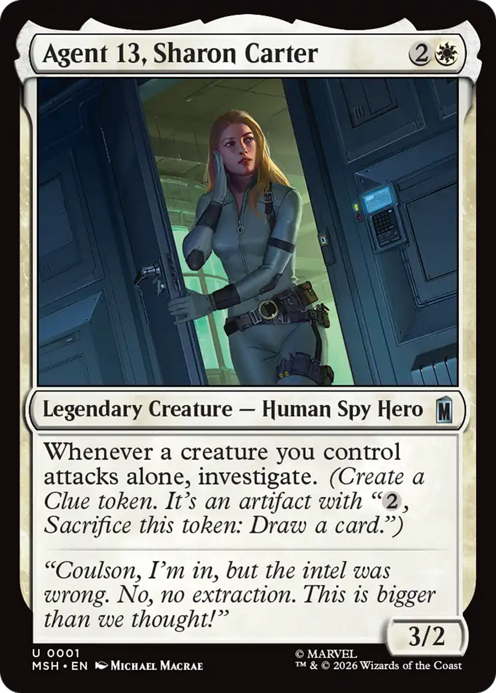 Agent 13, Sharon Carter — Marvel Super Heroes — Magic: The Gathering