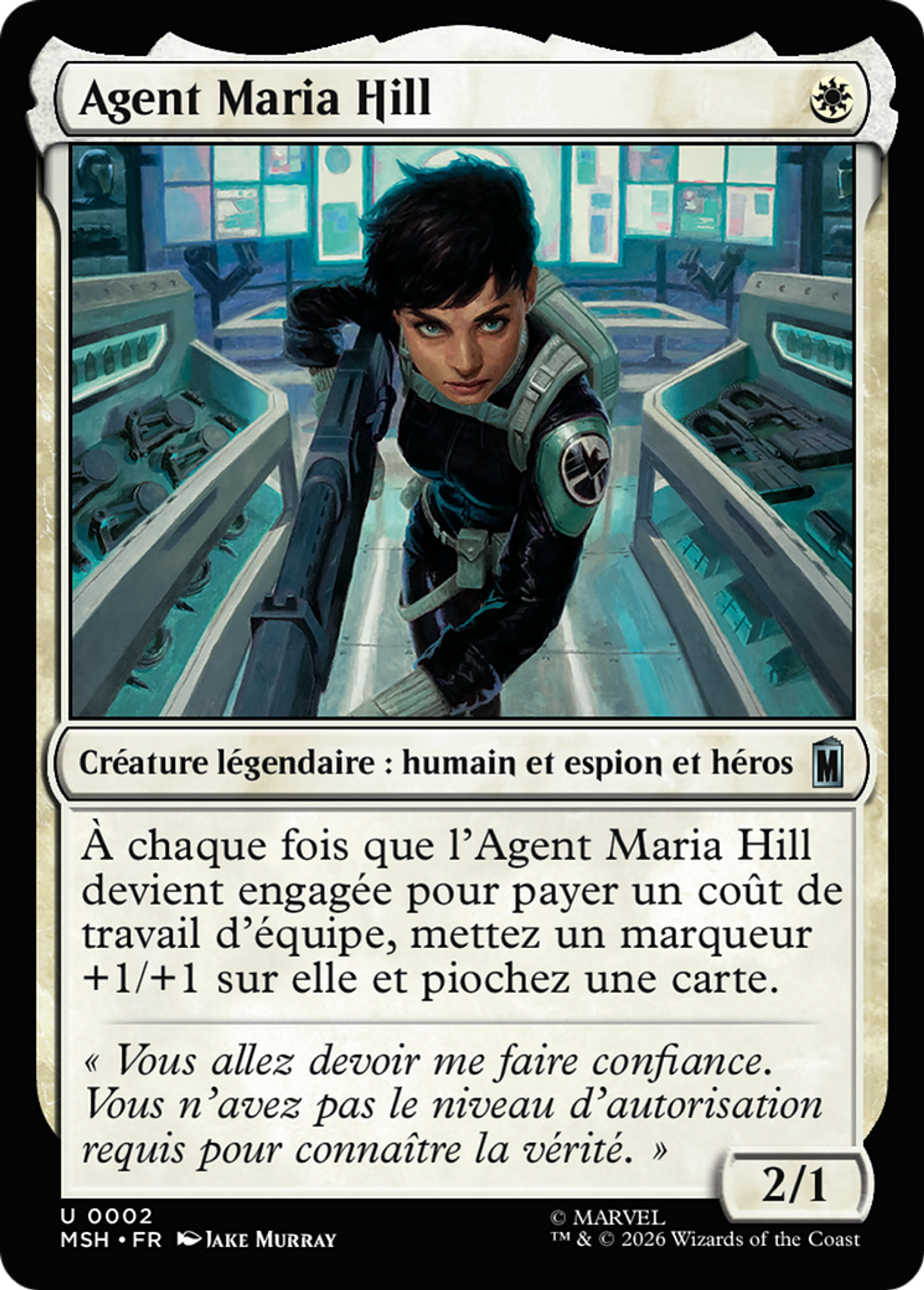 Agent Maria Hill — Marvel Super Heroes — Magic: The Gathering