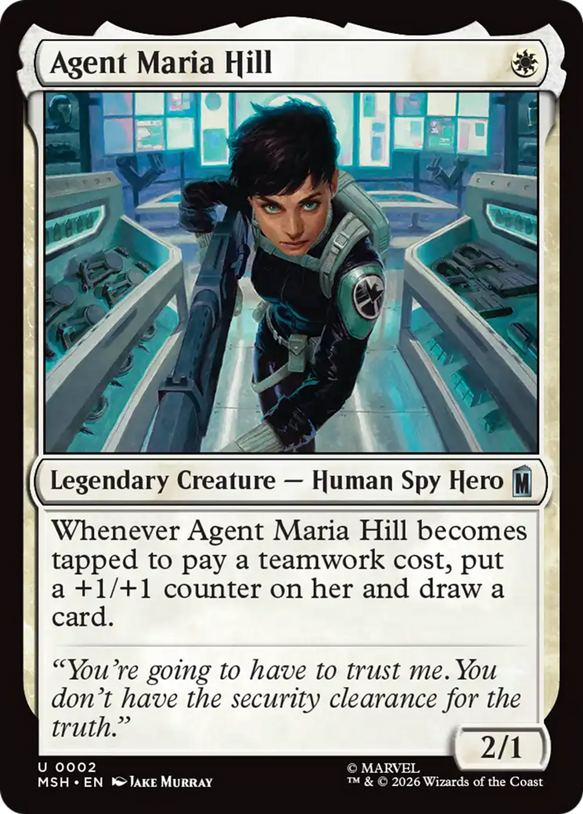 Agent Maria Hill — Marvel Super Heroes — Magic: The Gathering