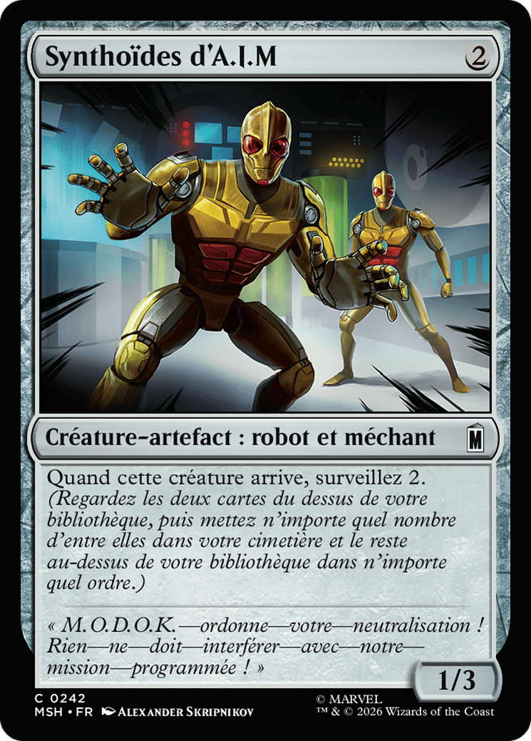 Synthoïdes d'A.I.M — Marvel Super Heroes — Magic: The Gathering