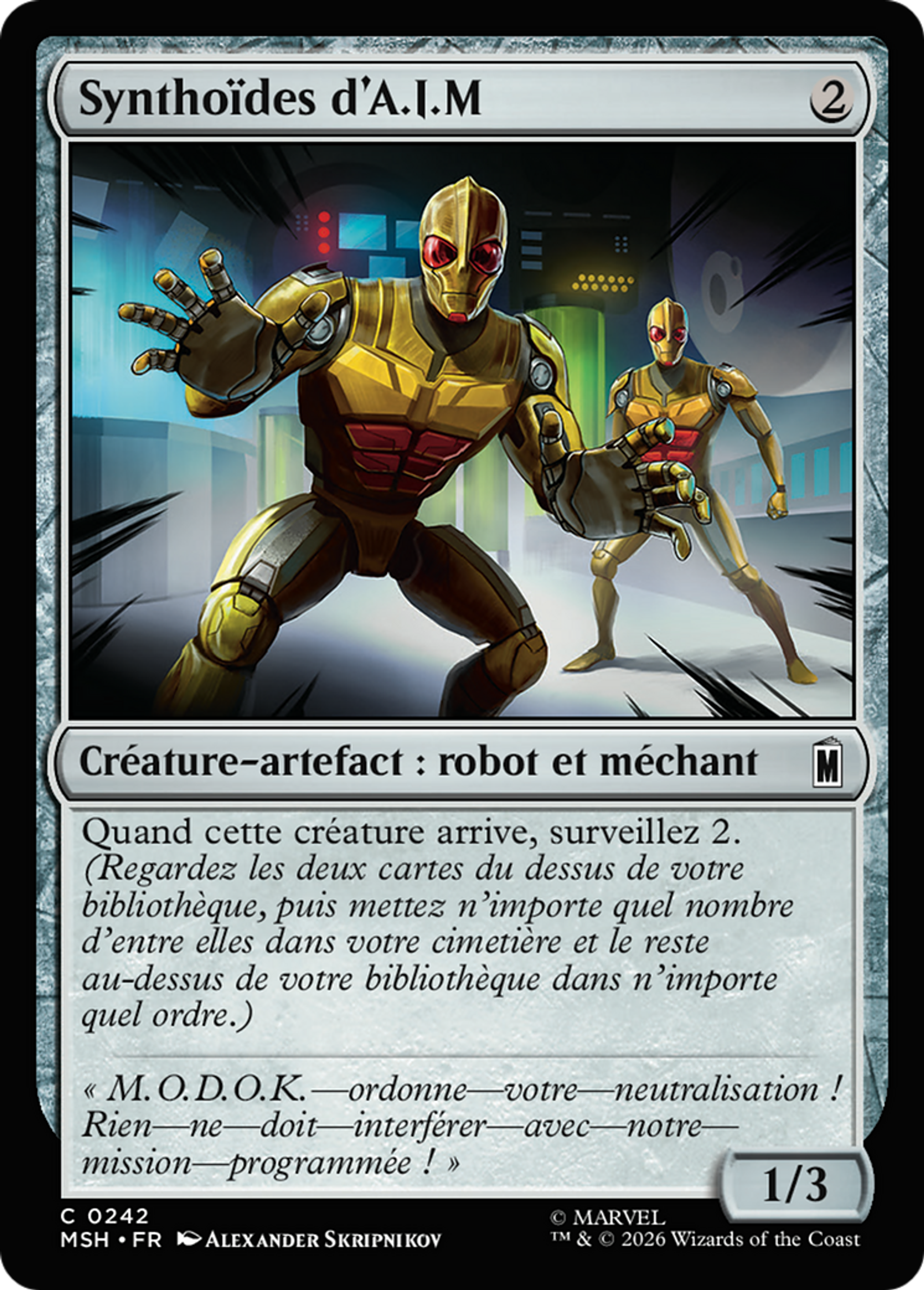 Synthoïdes d'A.I.M — Marvel Super Heroes — Magic: The Gathering