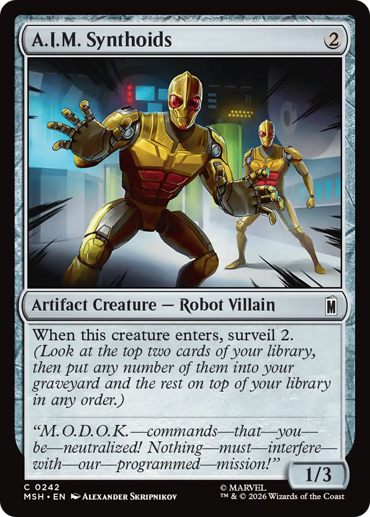 A.I.M. Synthoids — Marvel Super Heroes — Magic: The Gathering