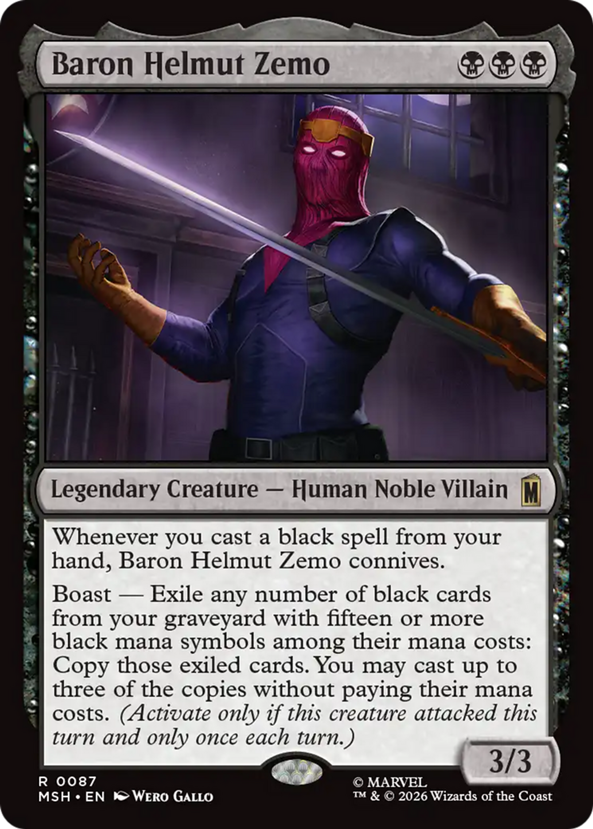 Baron Helmut Zemo — Marvel Super Heroes — Magic: The Gathering