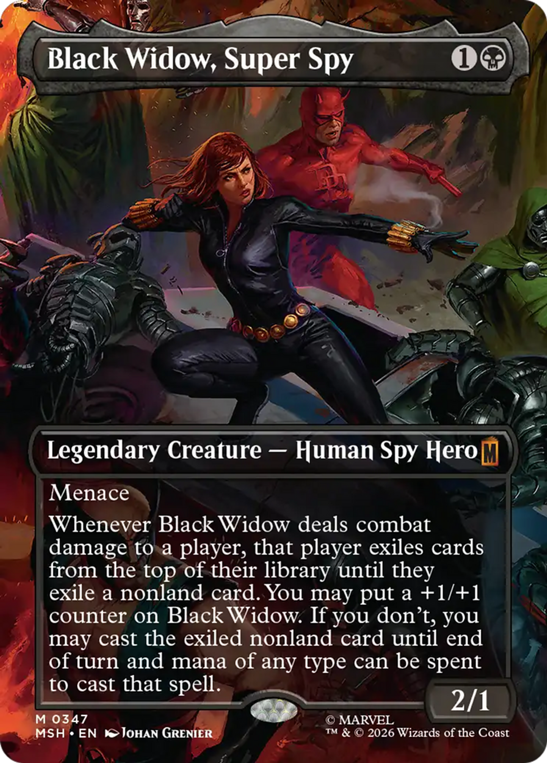 Black Widow, Super Spy — Marvel Super Heroes — Magic: The Gathering
