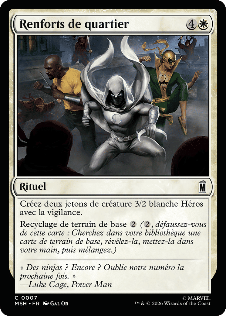 Renforts de quartier — Marvel Super Heroes — Magic: The Gathering