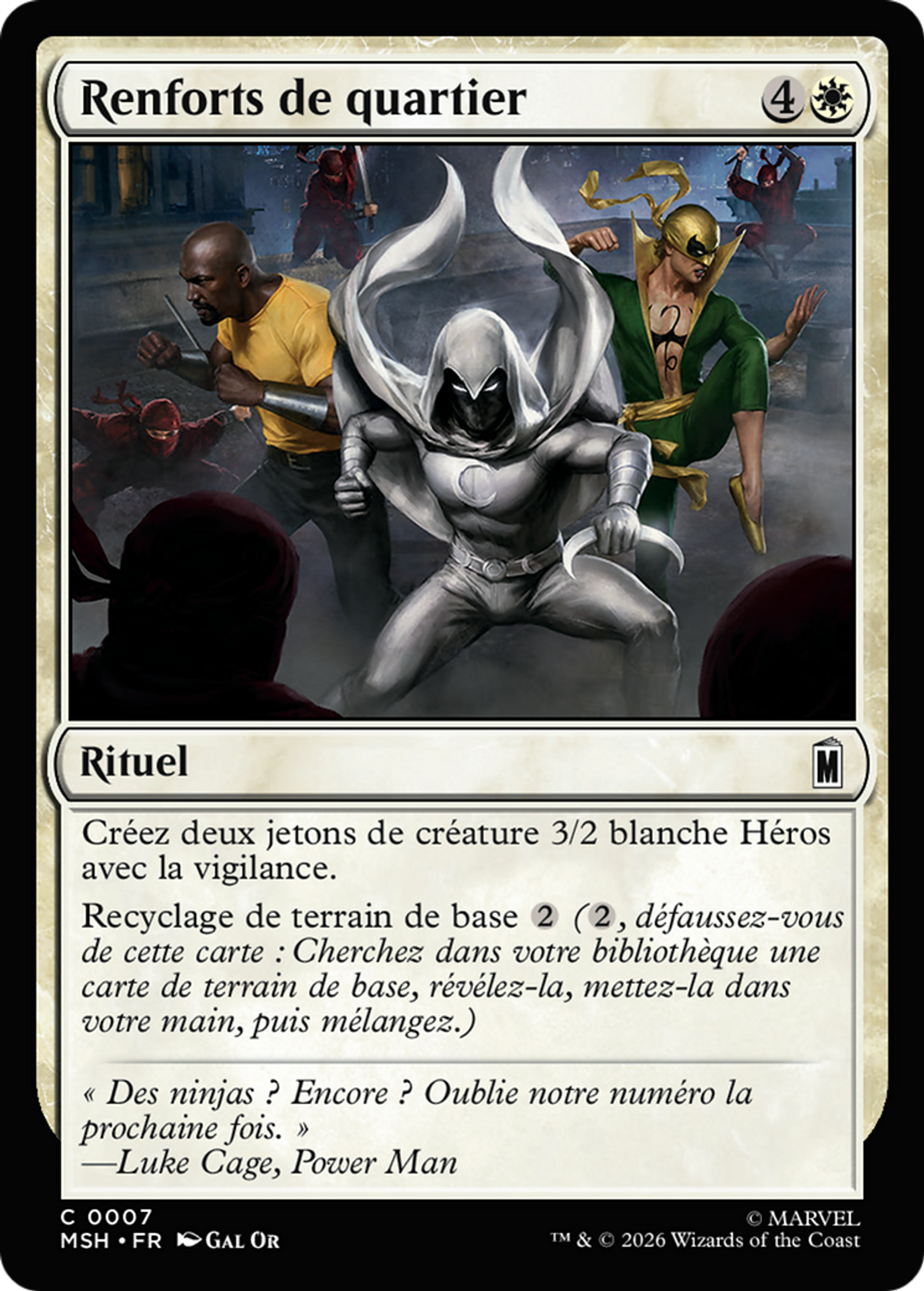 Renforts de quartier — Marvel Super Heroes — Magic: The Gathering