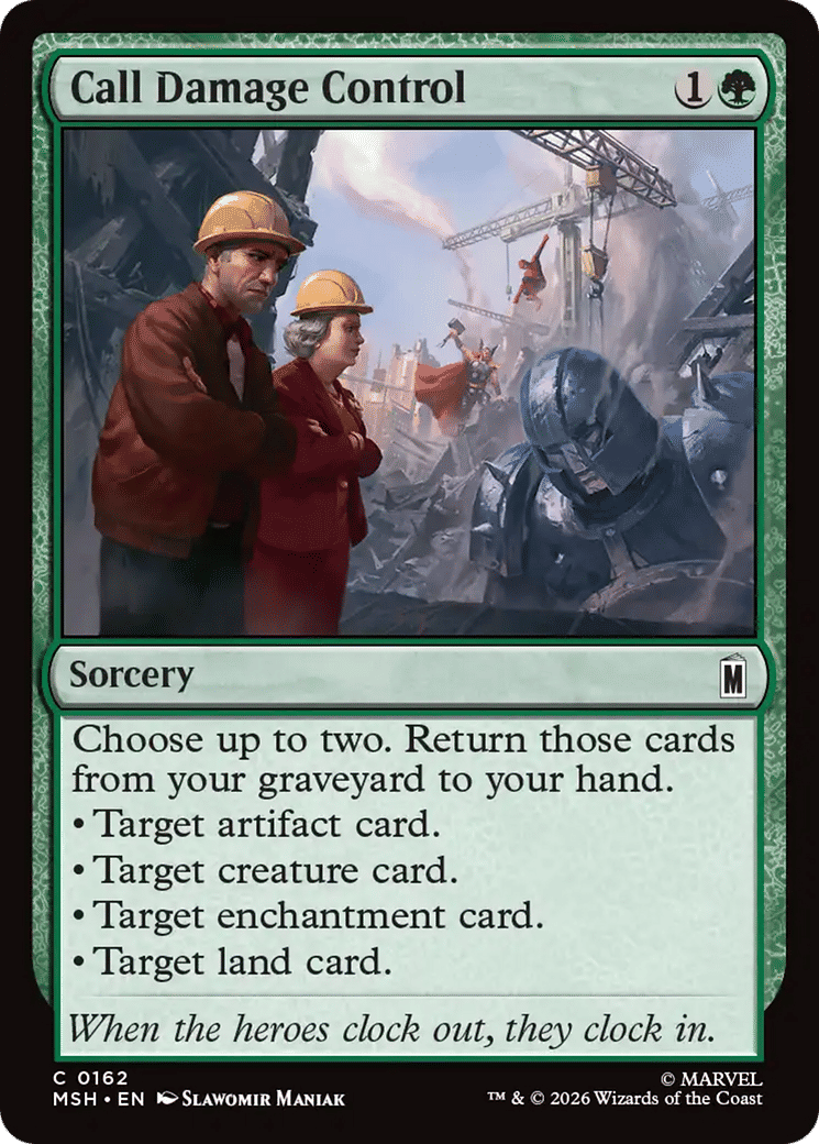 Call Damage Control — Marvel Super Heroes — Magic: The Gathering