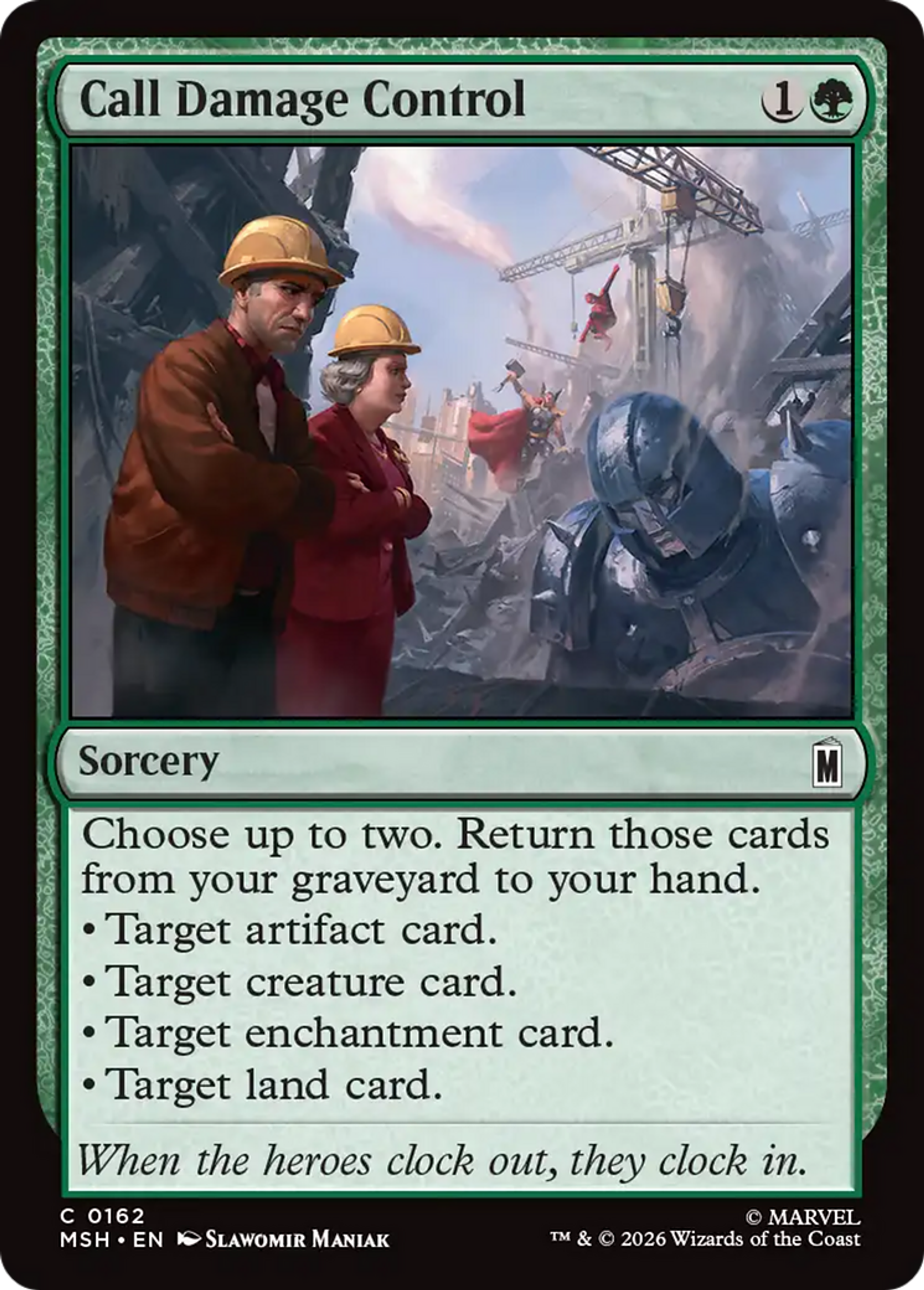 Call Damage Control — Marvel Super Heroes — Magic: The Gathering