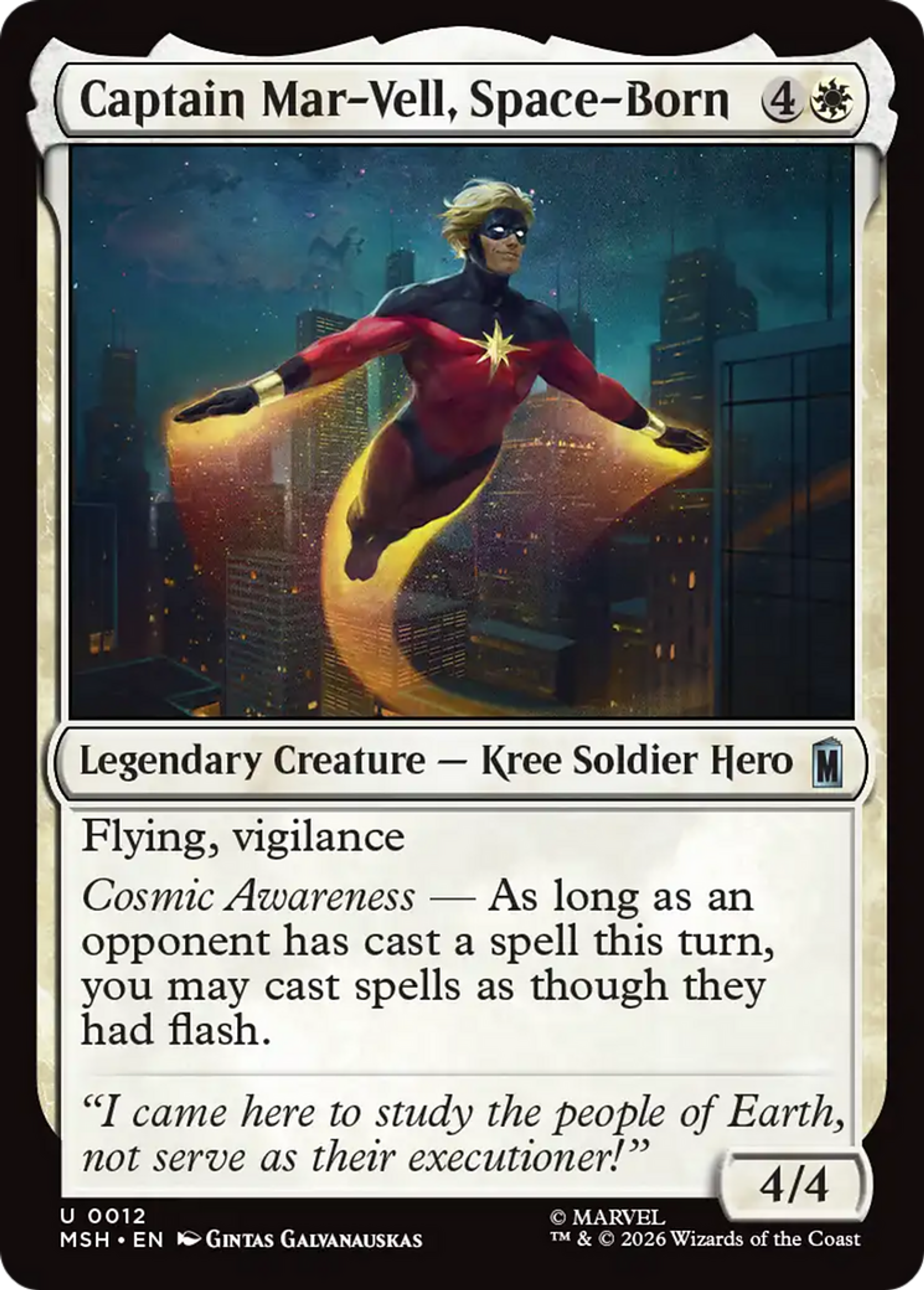 Captain Mar-Vell, Space-Born — Marvel Super Heroes — Magic: The Gathering