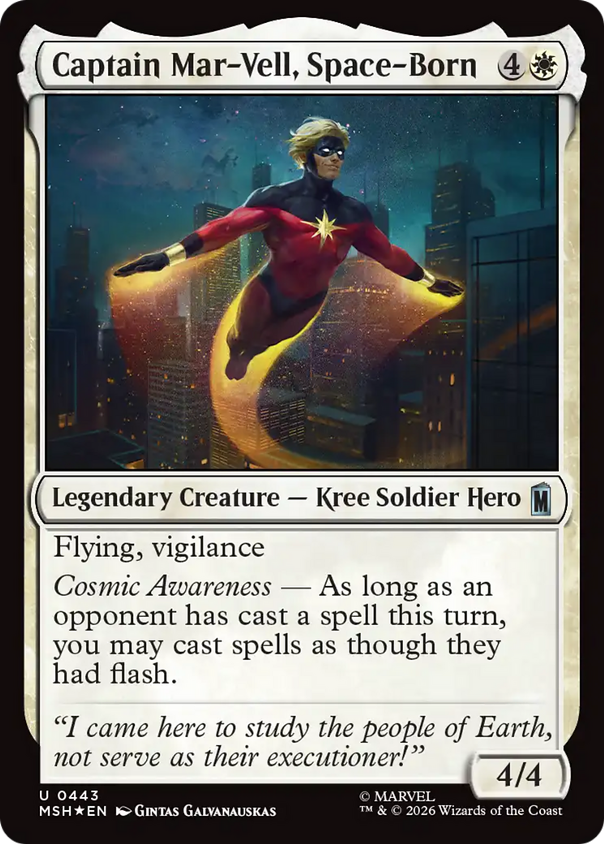 Captain Mar-Vell, Space-Born — Marvel Super Heroes — Magic: The Gathering