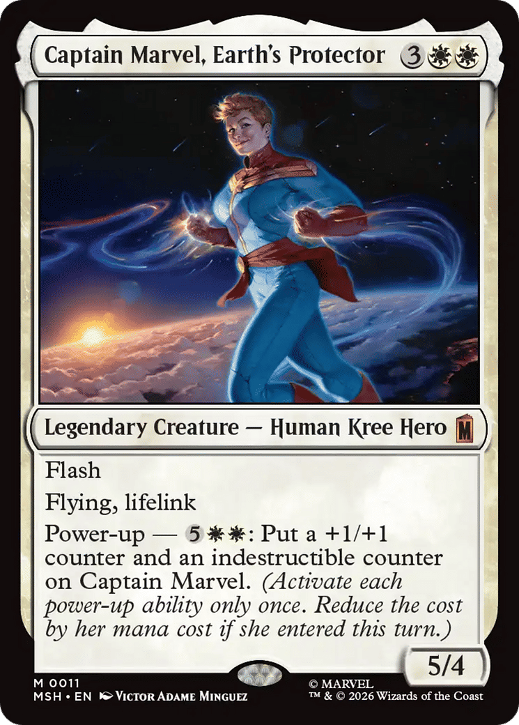 Captain Marvel, Earth's Protector — Marvel Super Heroes — Magic: The Gathering