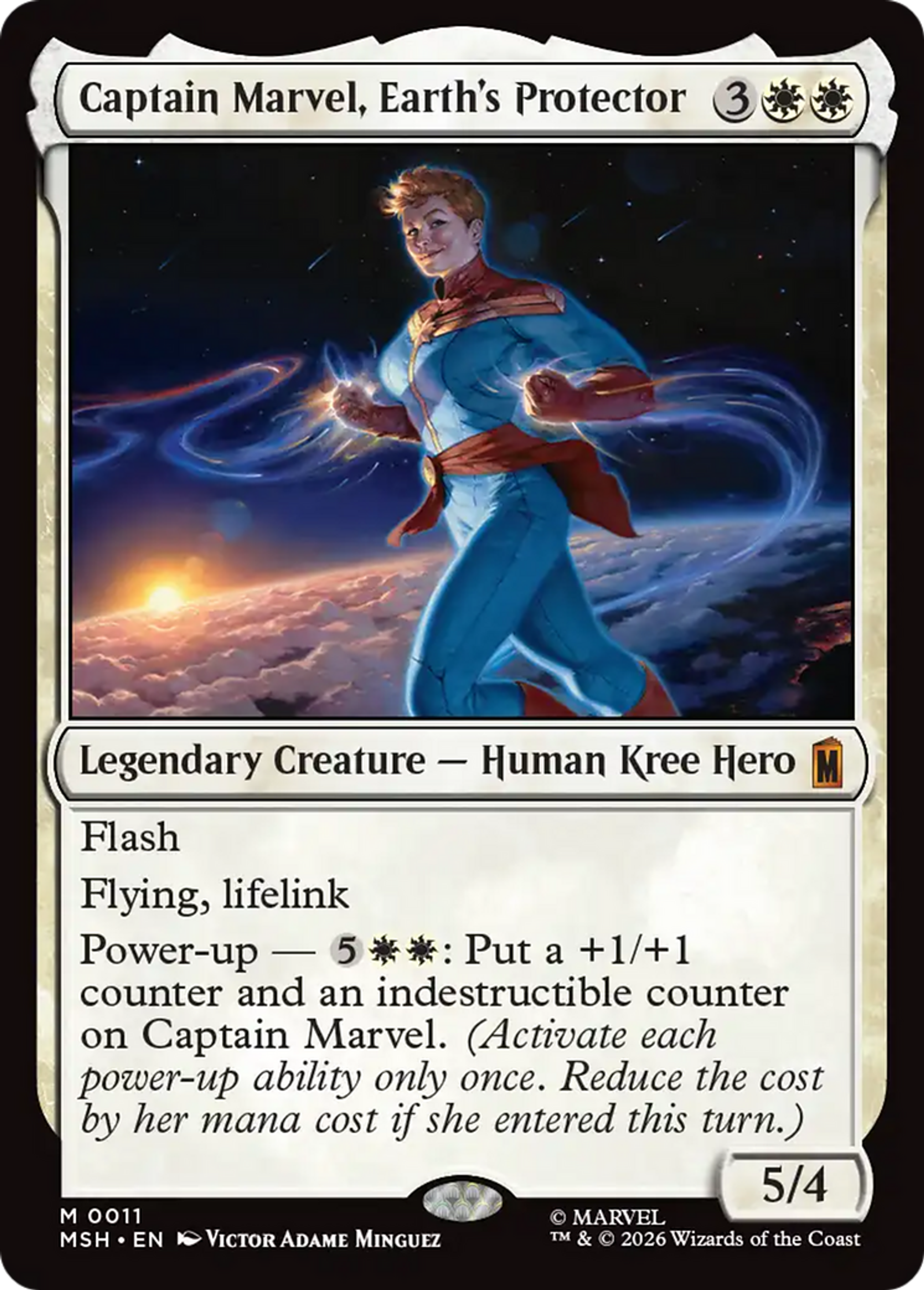 Captain Marvel, Earth's Protector — Marvel Super Heroes — Magic: The Gathering