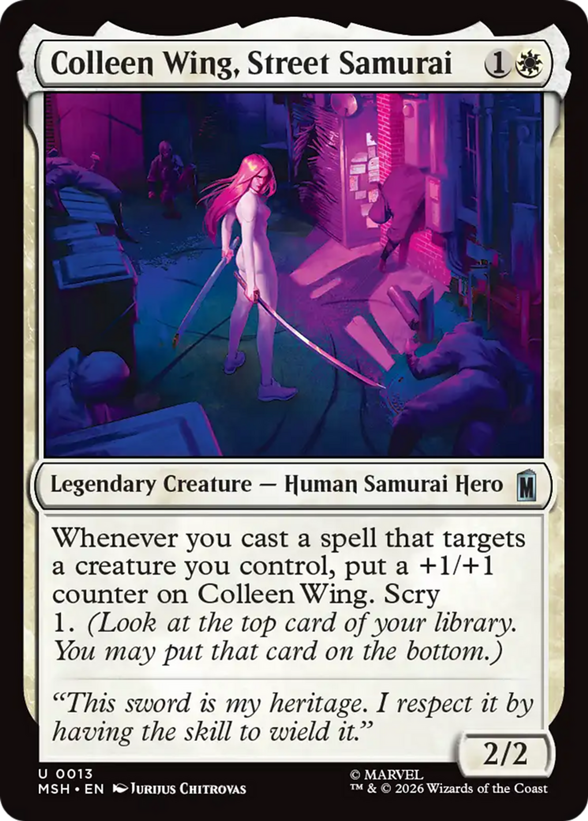 Colleen Wing, samouraï des rues — Marvel Super Heroes — Magic: The Gathering