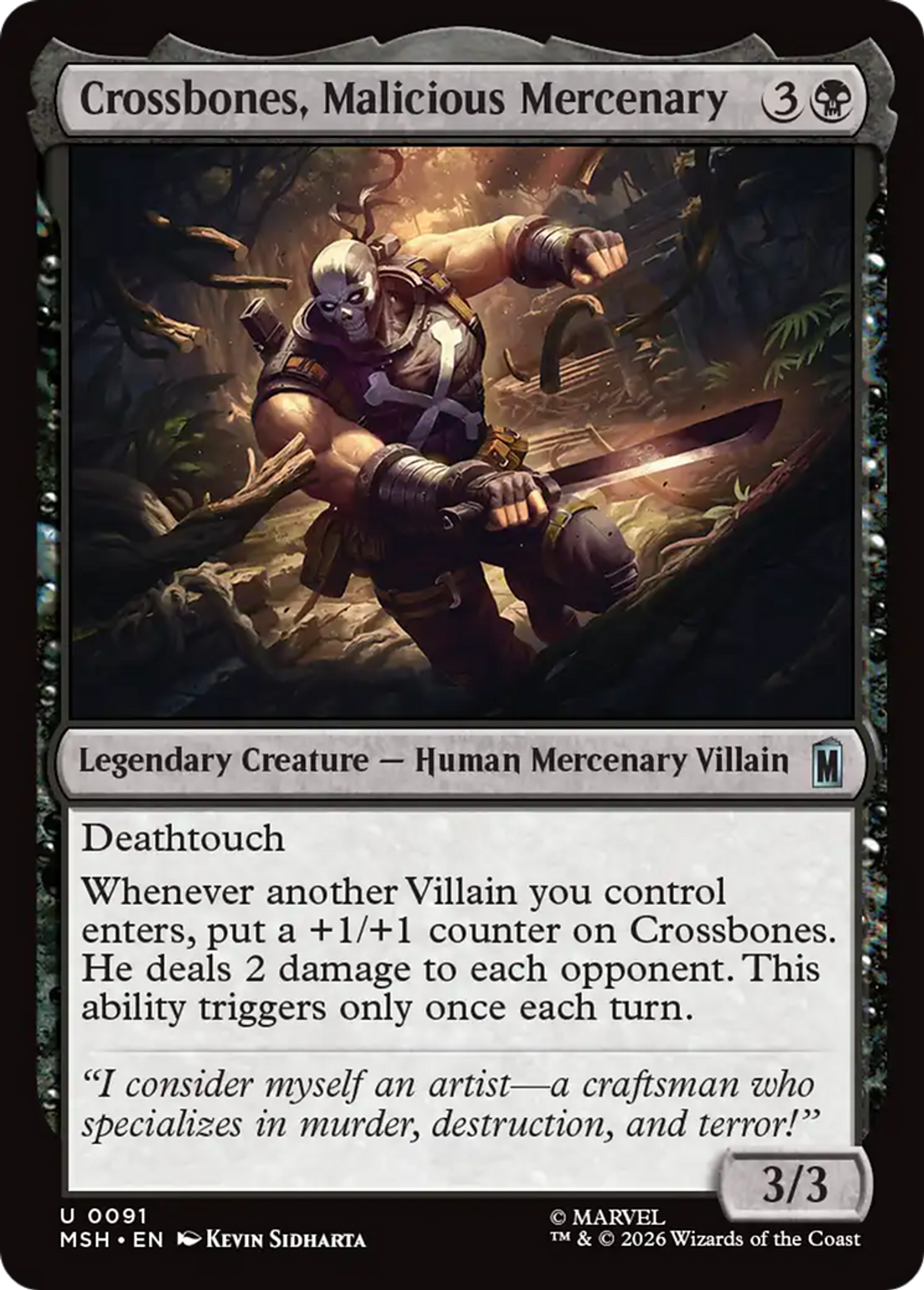 Crossbones, mercenaire malveillant — Marvel Super Heroes — Magic: The Gathering