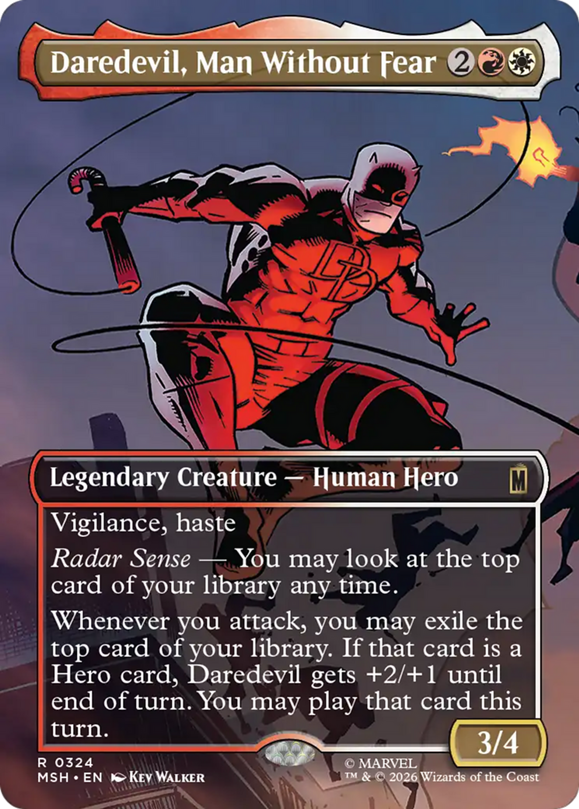 Daredevil, Man Without Fear — Marvel Super Heroes — Magic: The Gathering