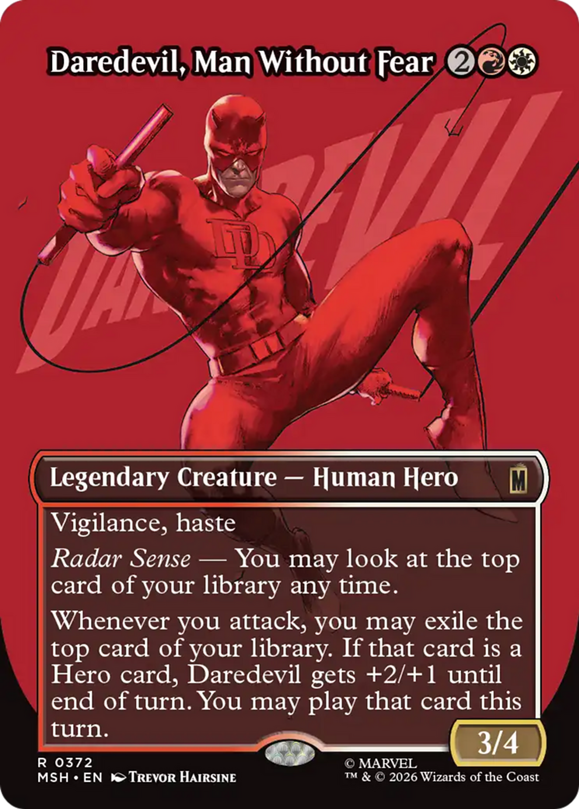 Daredevil, Man Without Fear — Marvel Super Heroes — Magic: The Gathering