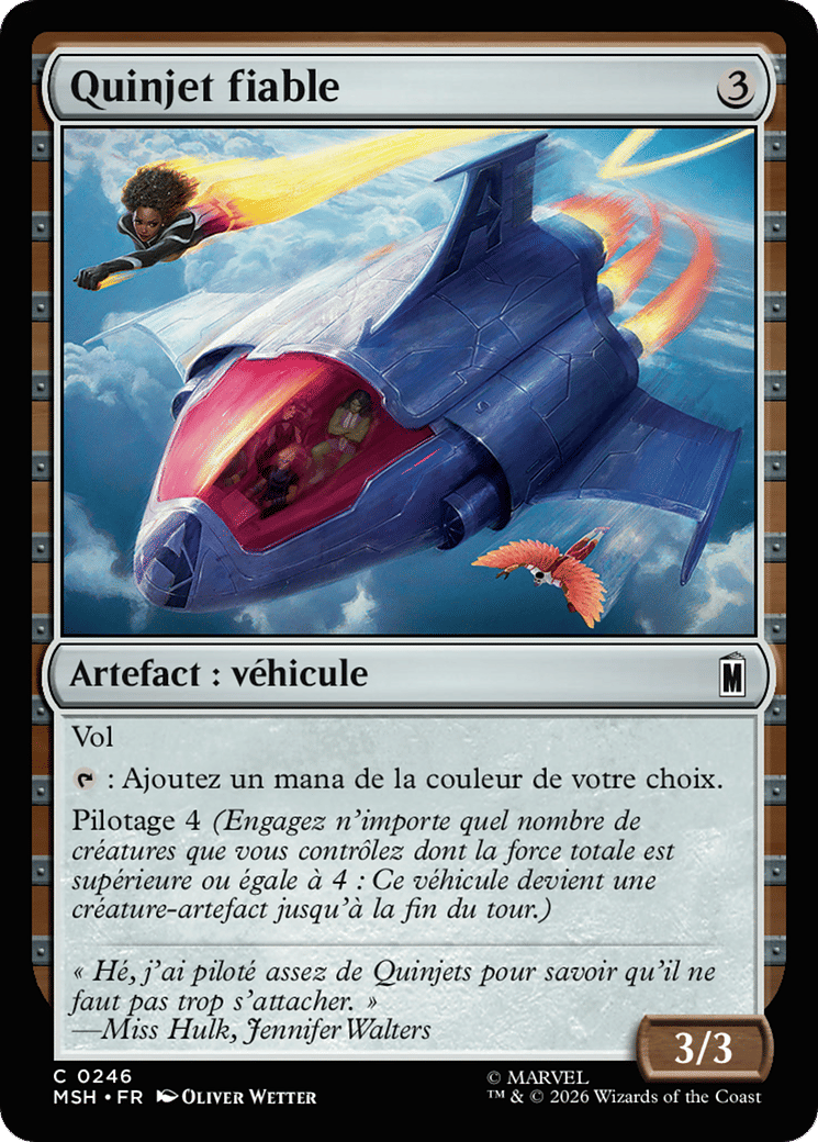 Quinjet fiable — Marvel Super Heroes — Magic: The Gathering