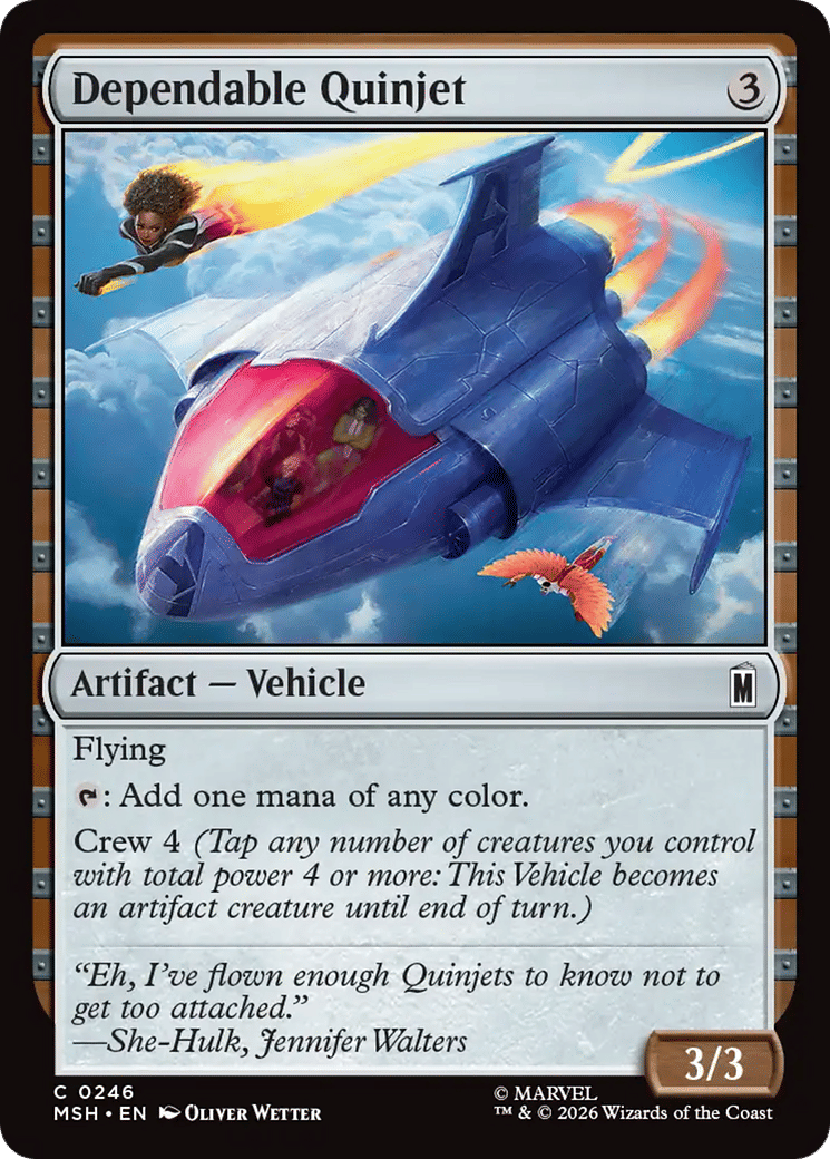 Dependable Quinjet — Marvel Super Heroes — Magic: The Gathering