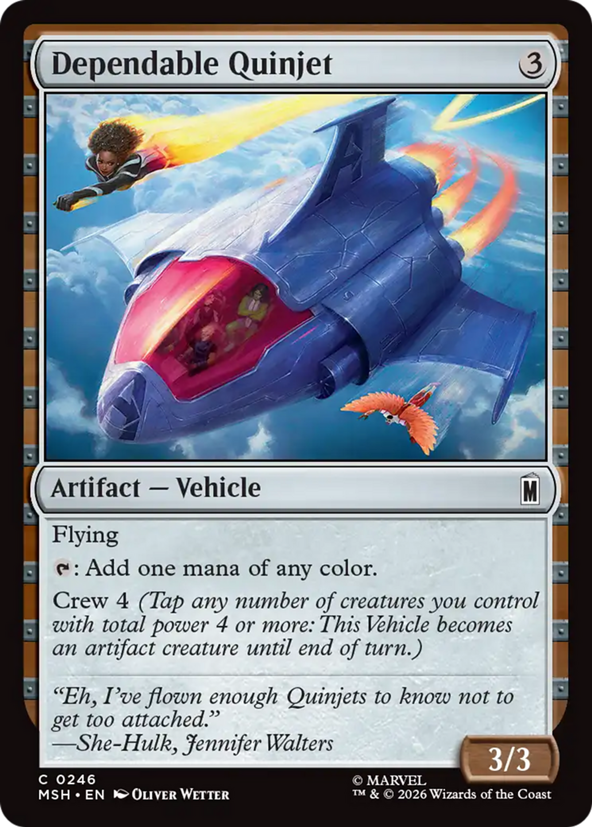 Dependable Quinjet — Marvel Super Heroes — Magic: The Gathering