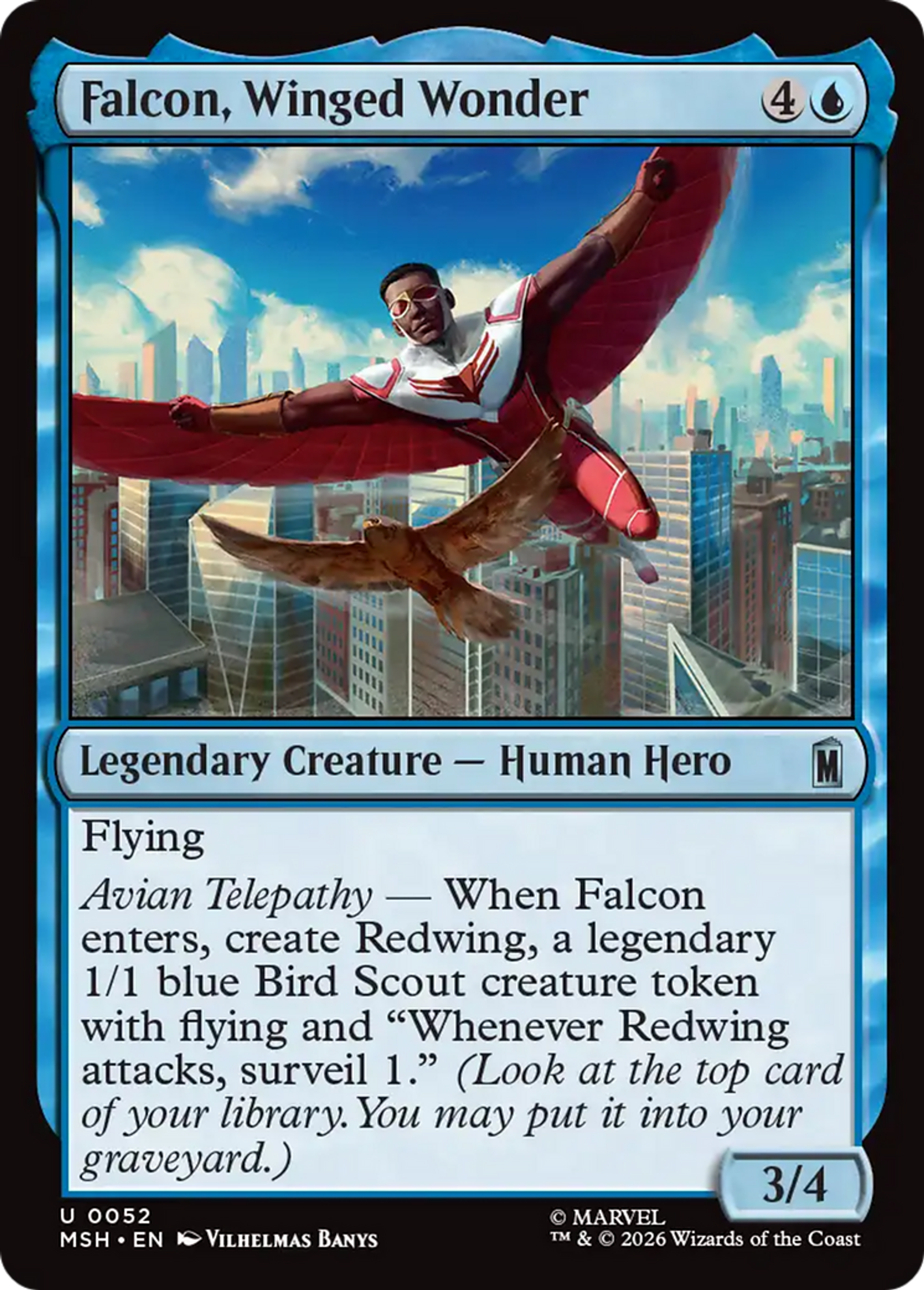 Faucon, prodige ailé — Marvel Super Heroes — Magic: The Gathering