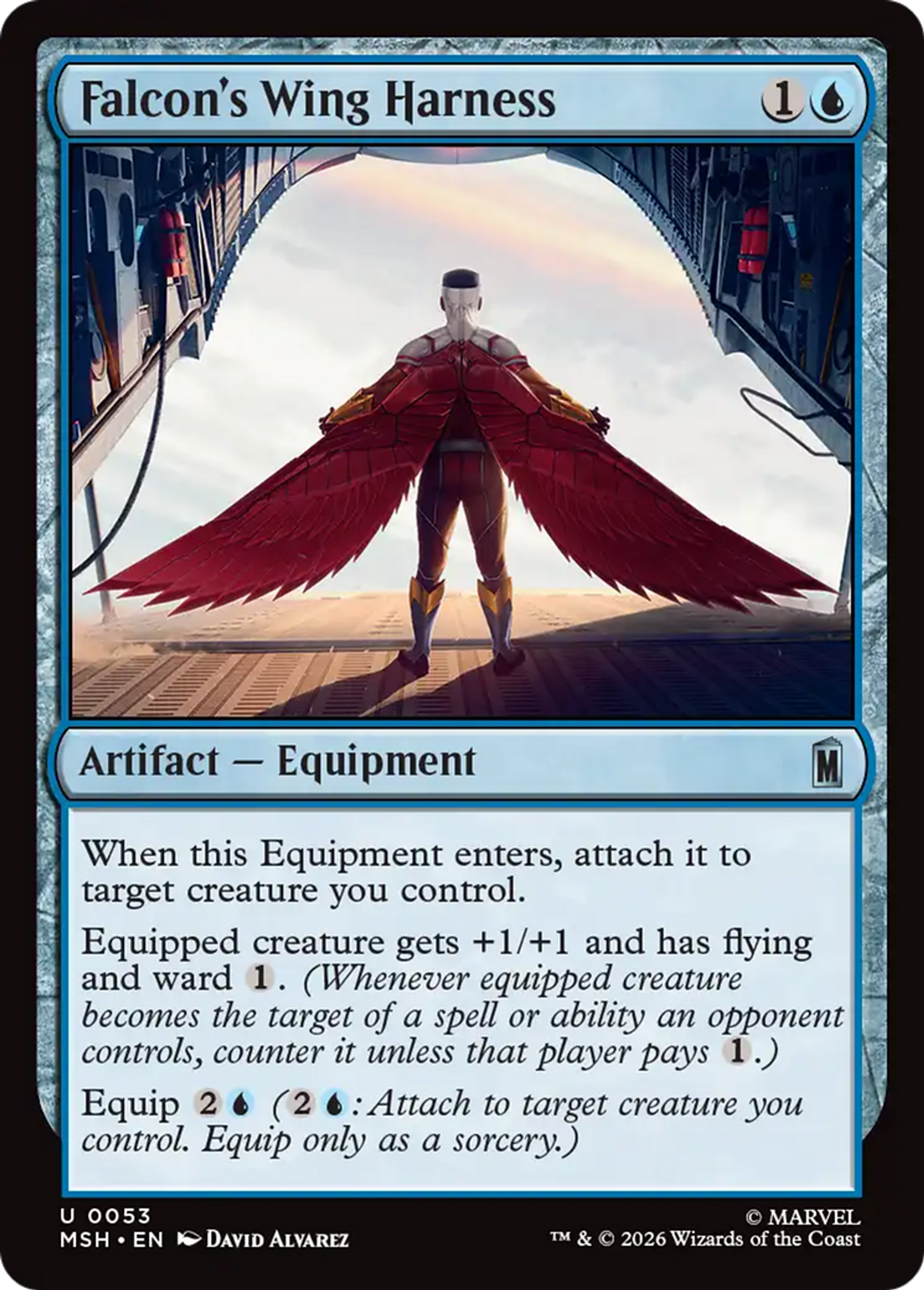 Harnais de vol du Faucon — Marvel Super Heroes — Magic: The Gathering