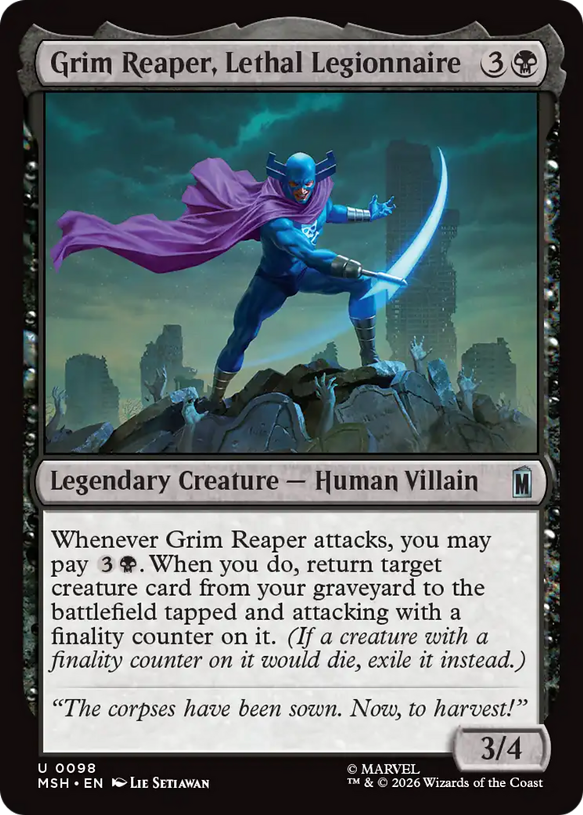 Moissonneur, légionnaire fatal — Marvel Super Heroes — Magic: The Gathering