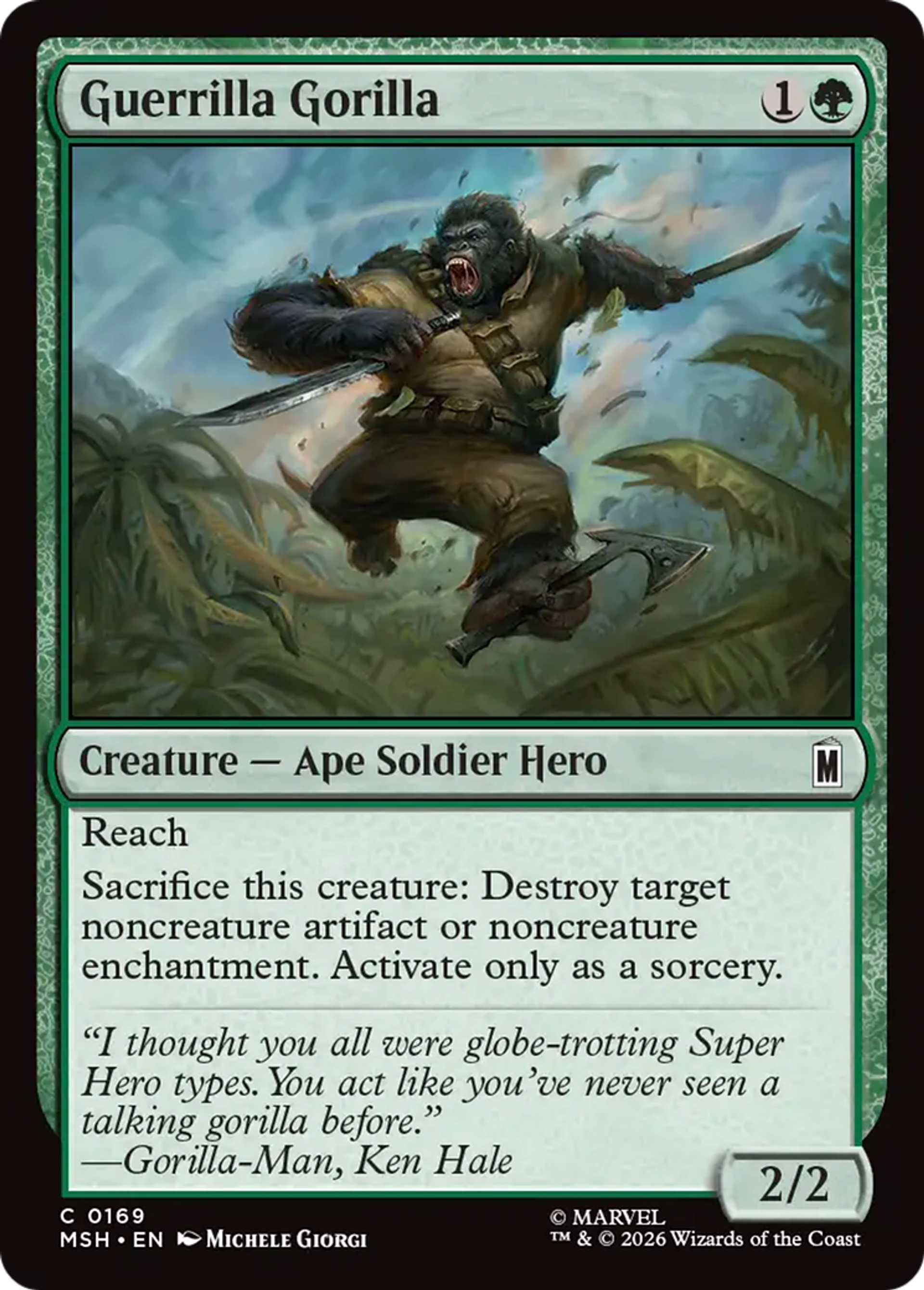 Gorille mercenaire — Marvel Super Heroes — Magic: The Gathering